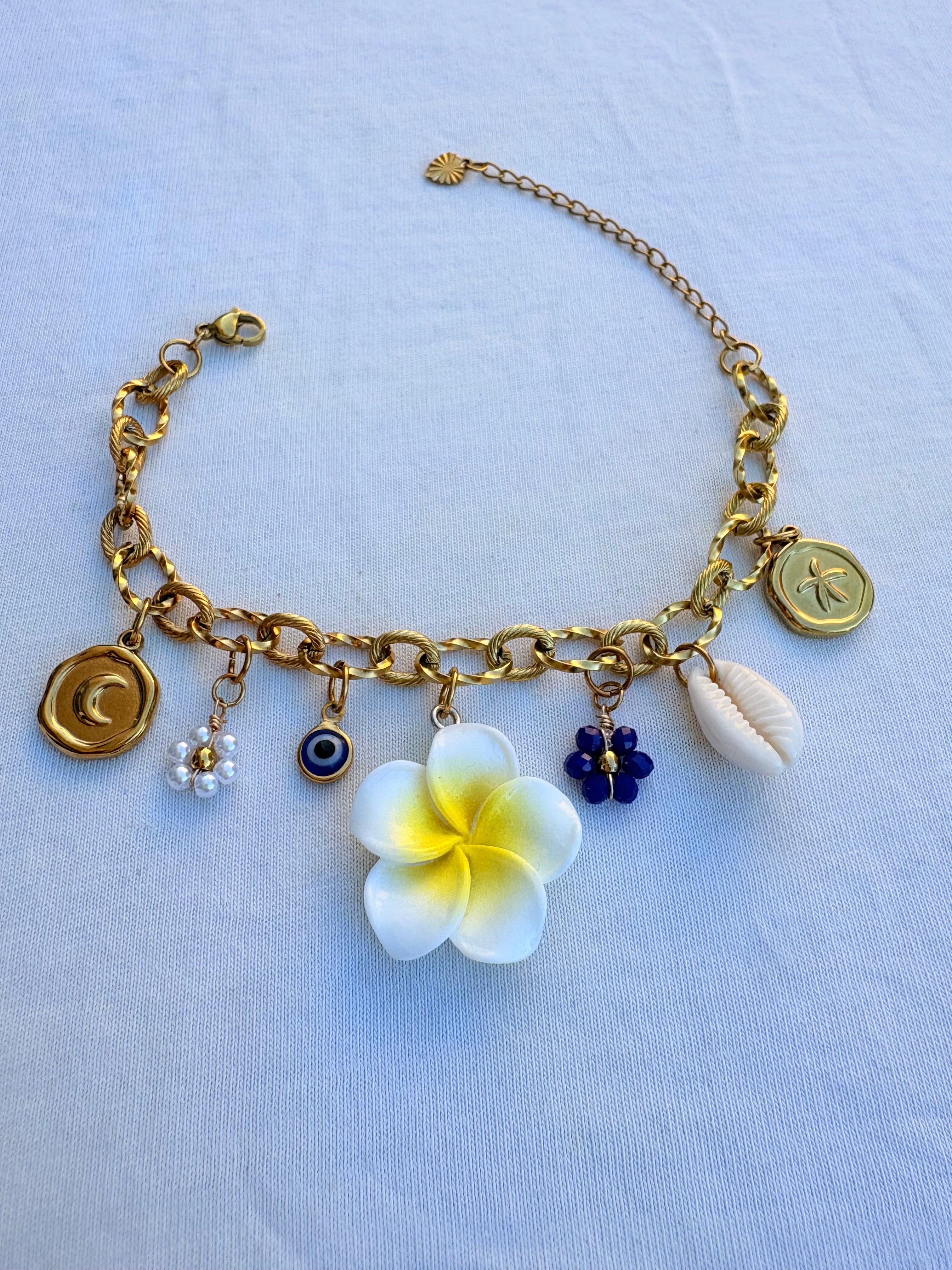 Bracelet breloque Mona en acier inoxydable