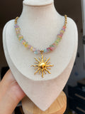 Collier soleil en acier inoxydable