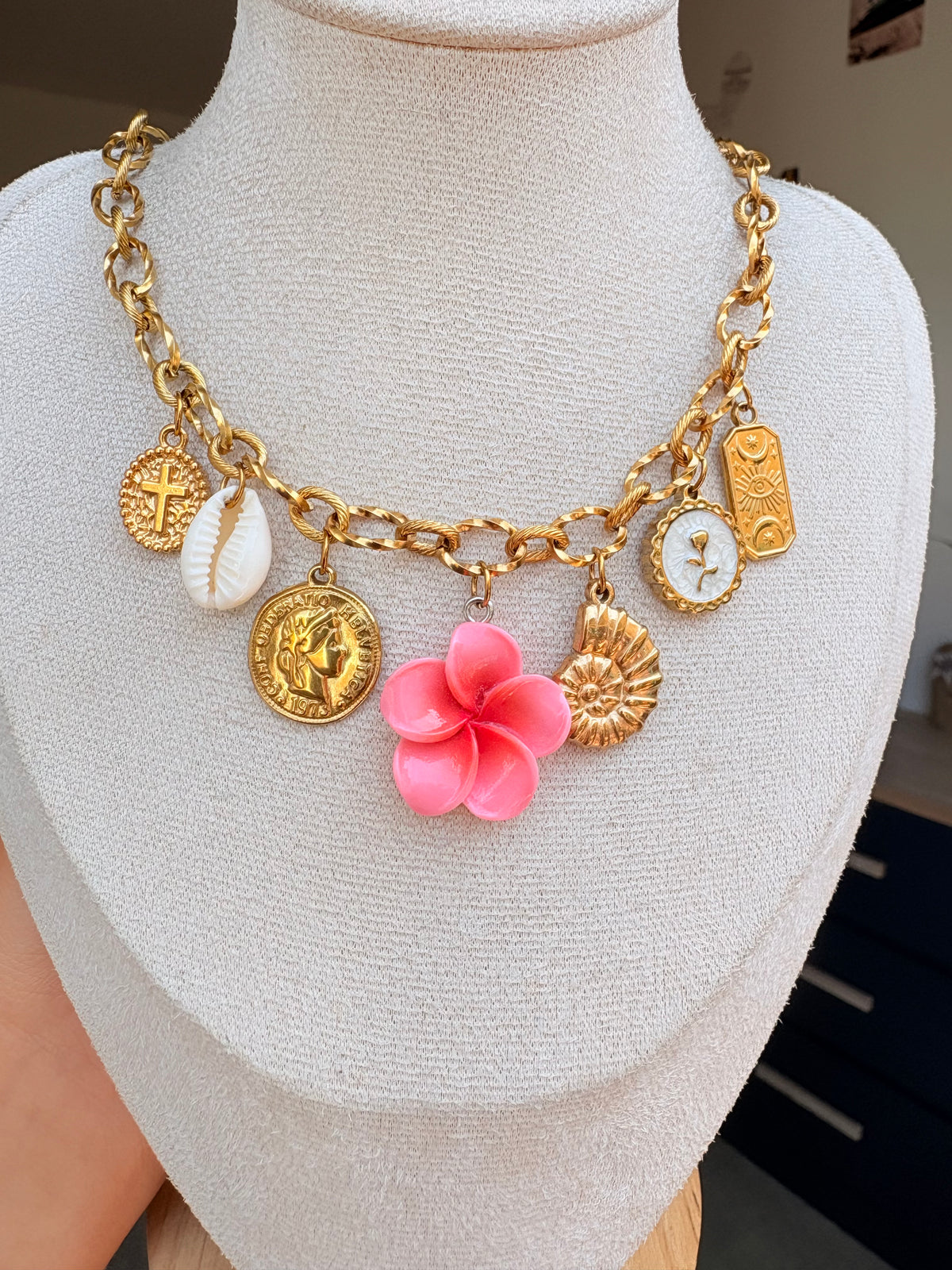 Collier breloque Maéva en acier inoxydable