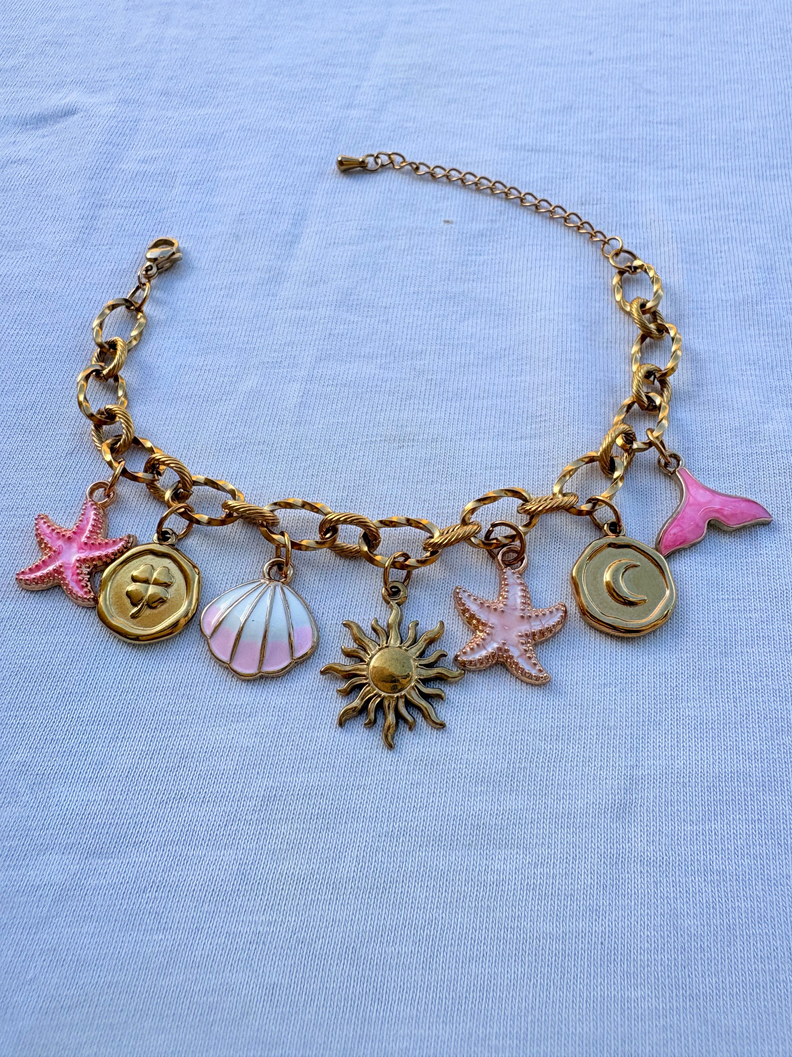 Bracelet breloque Mona en acier inoxydable