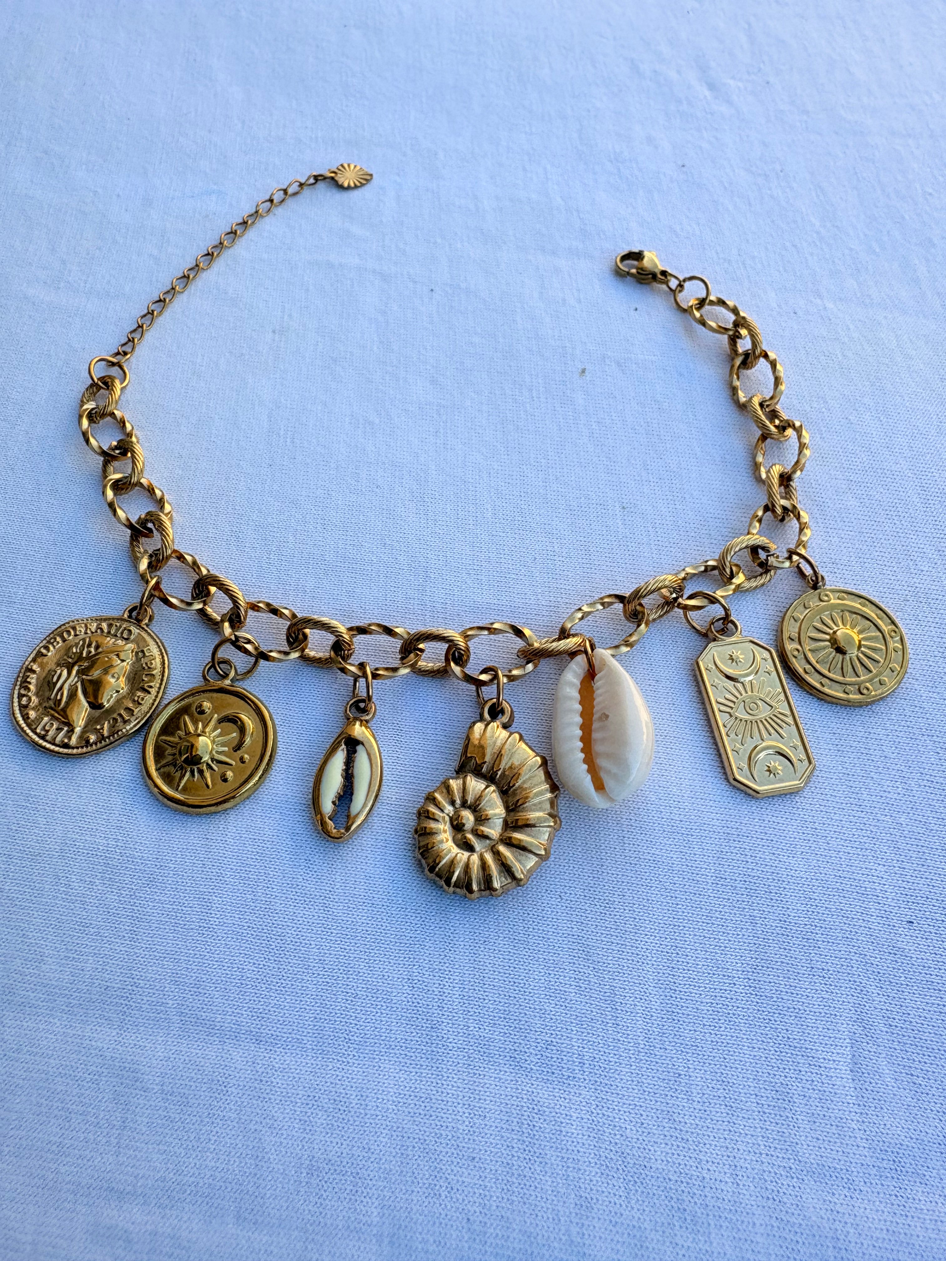 Bracelet breloque marie en acier inoxydable