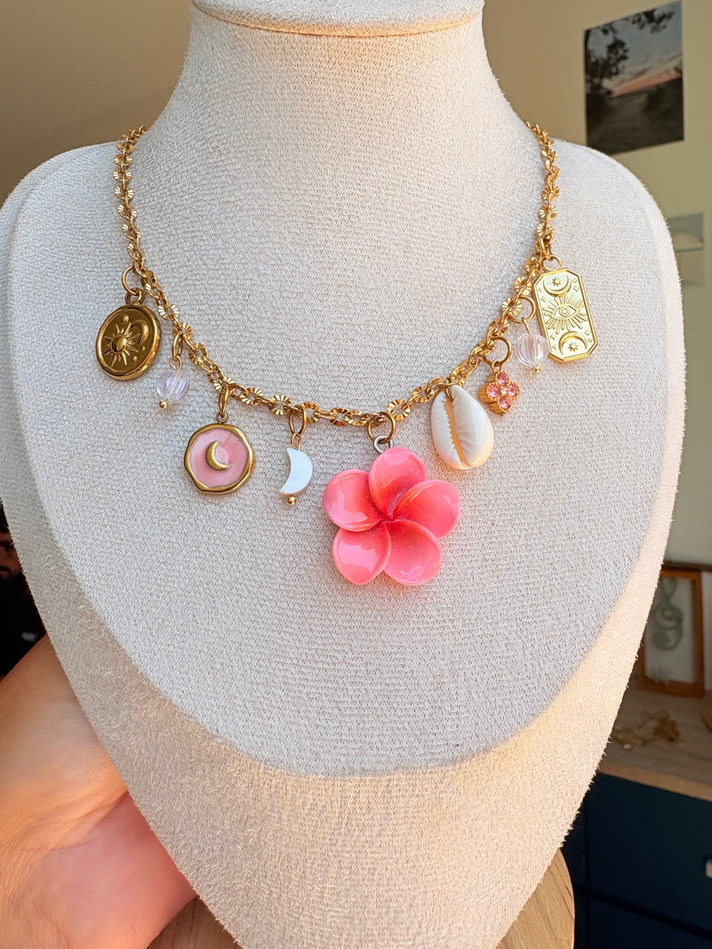 Collier breloque Maéva en acier inoxydable
