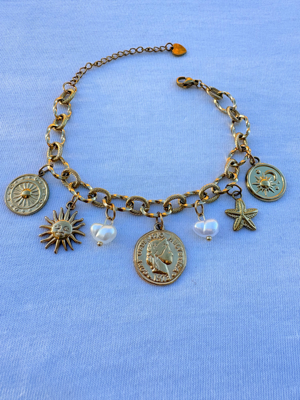 Bracelet breloque Chloé en acier inoxydable