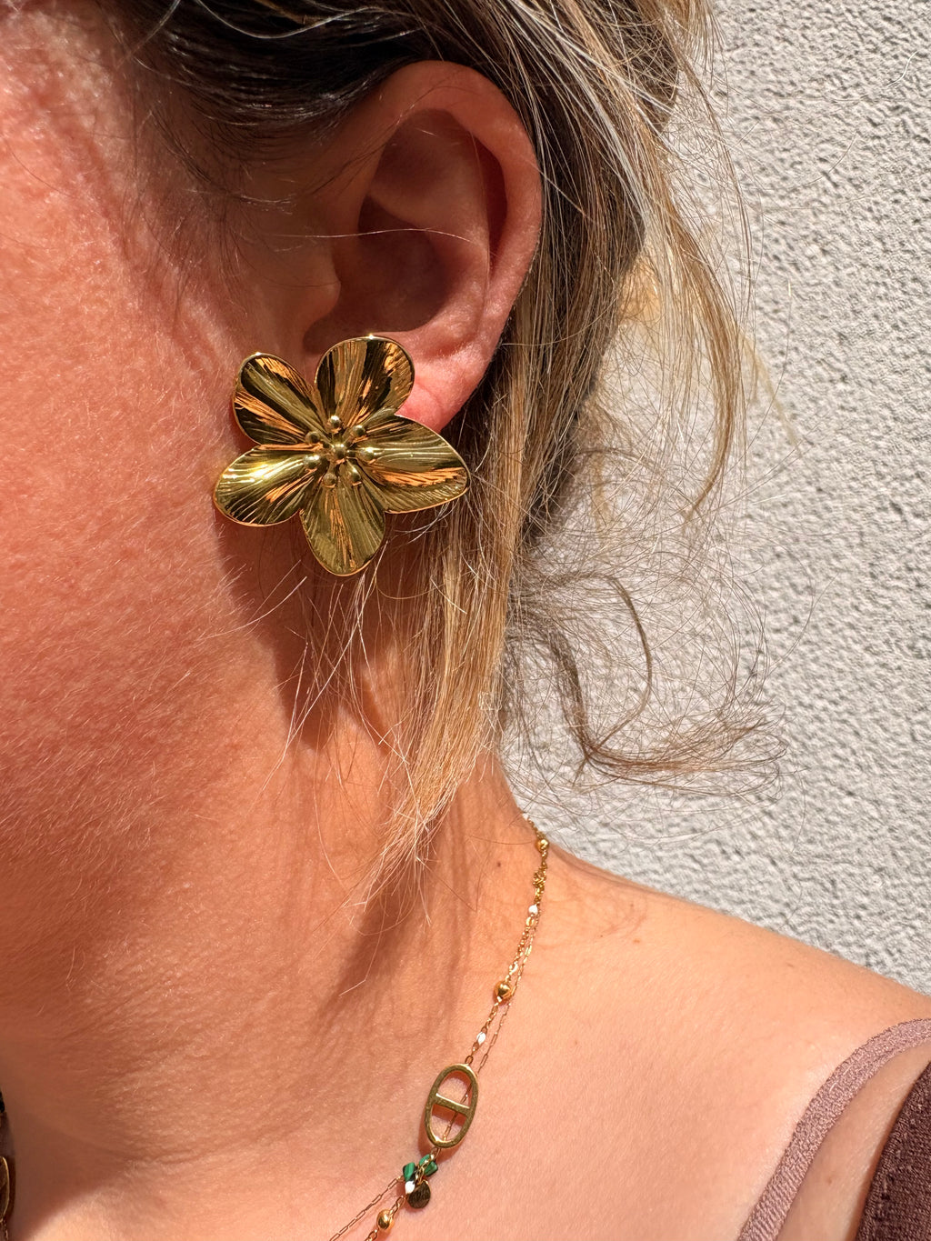 Paire de boucles d’oreilles en acier inoxydable