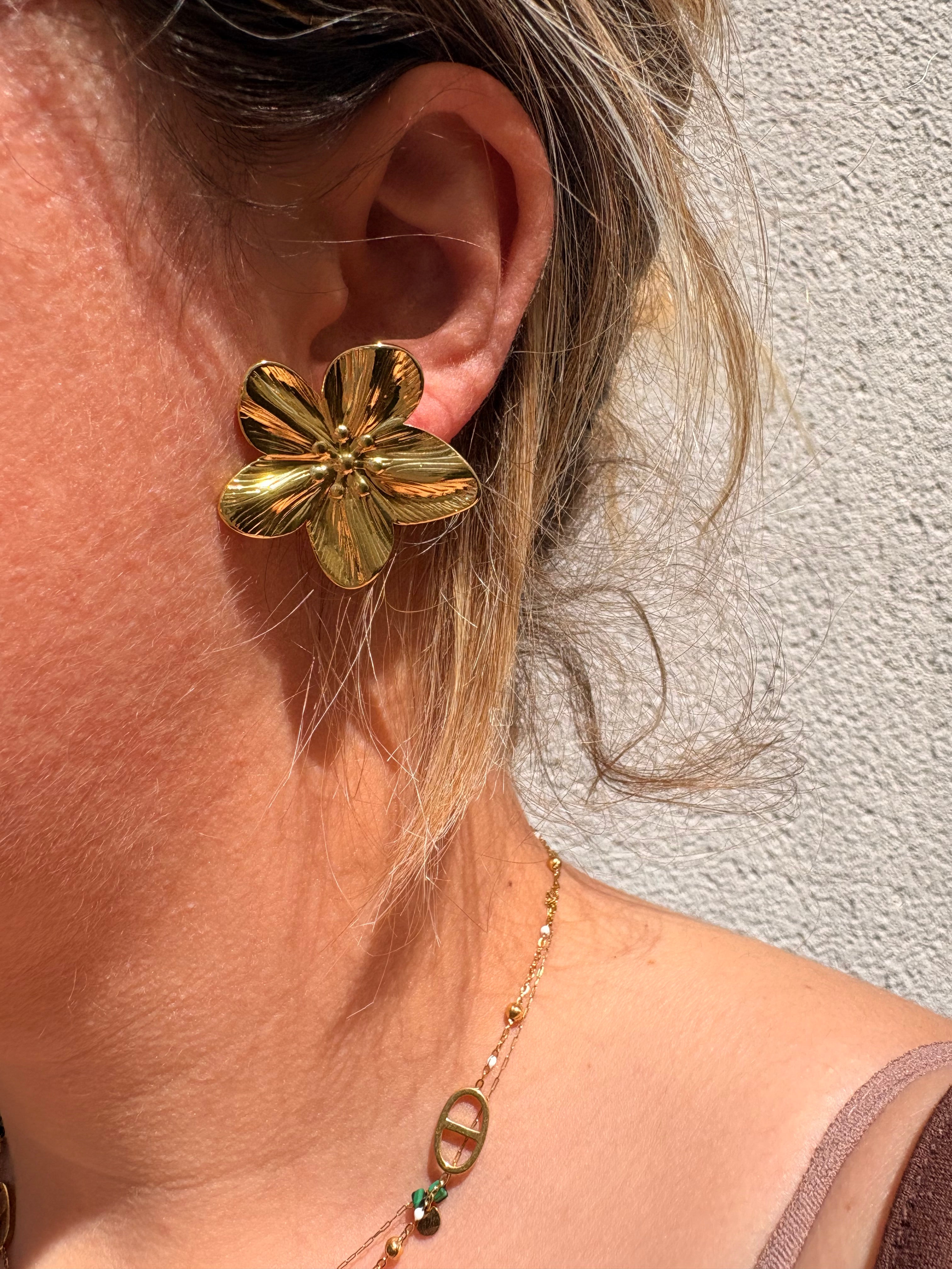 Paire de boucles d’oreilles en acier inoxydable