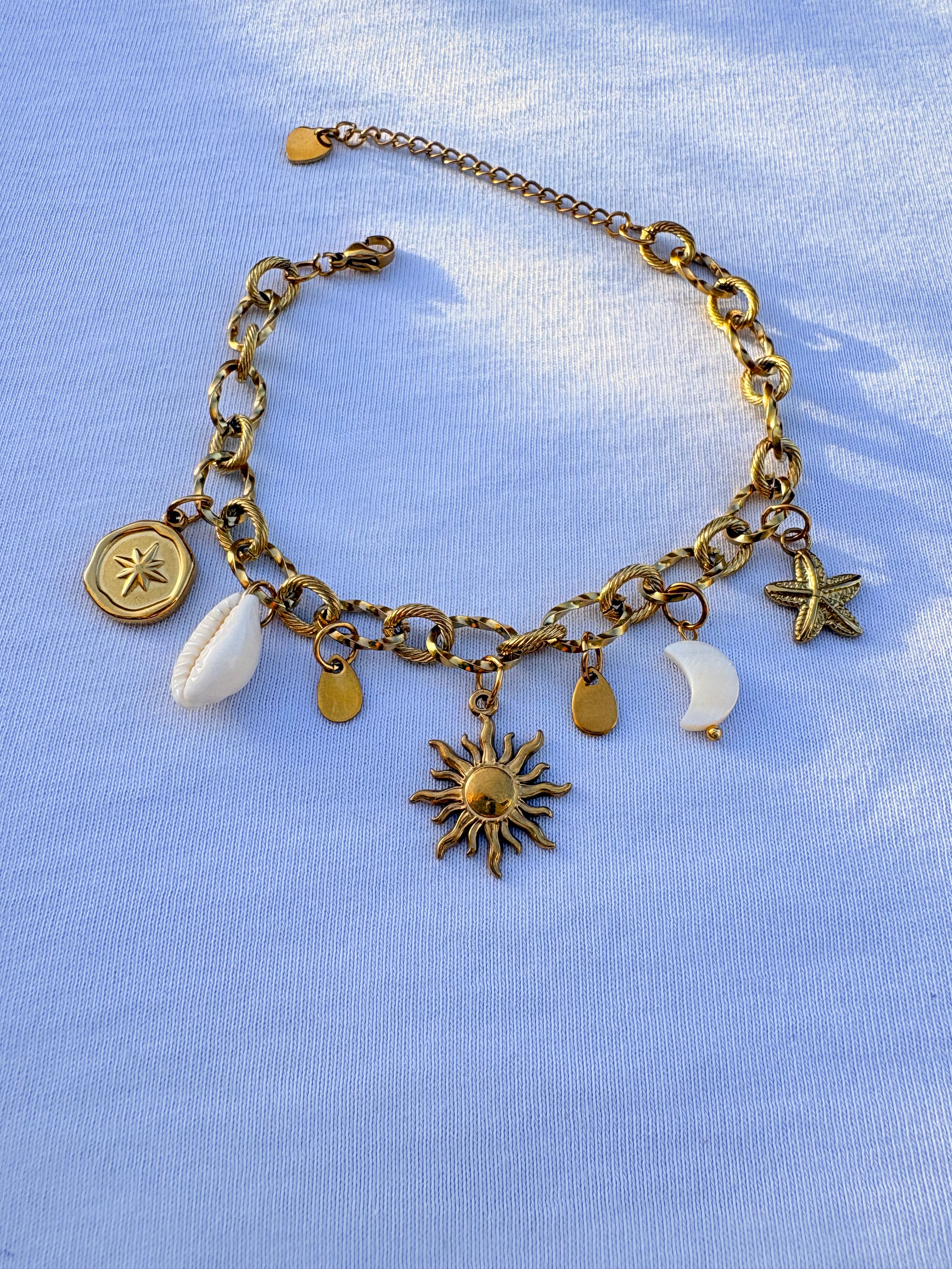 Bracelet breloque Mona en acier inoxydable