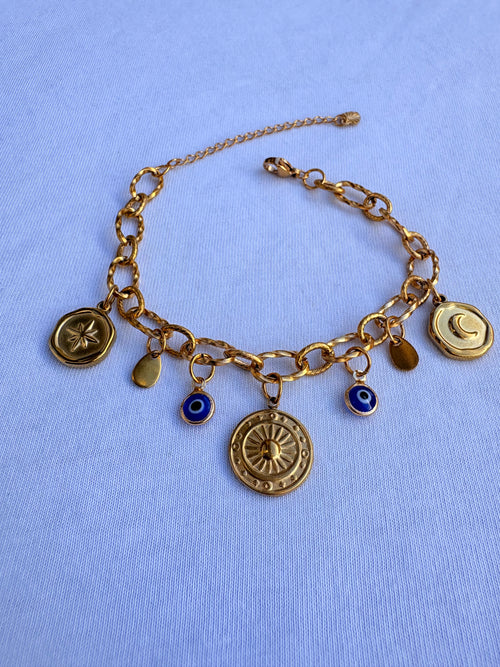 Bracelet breloque Louane en acier inoxydable