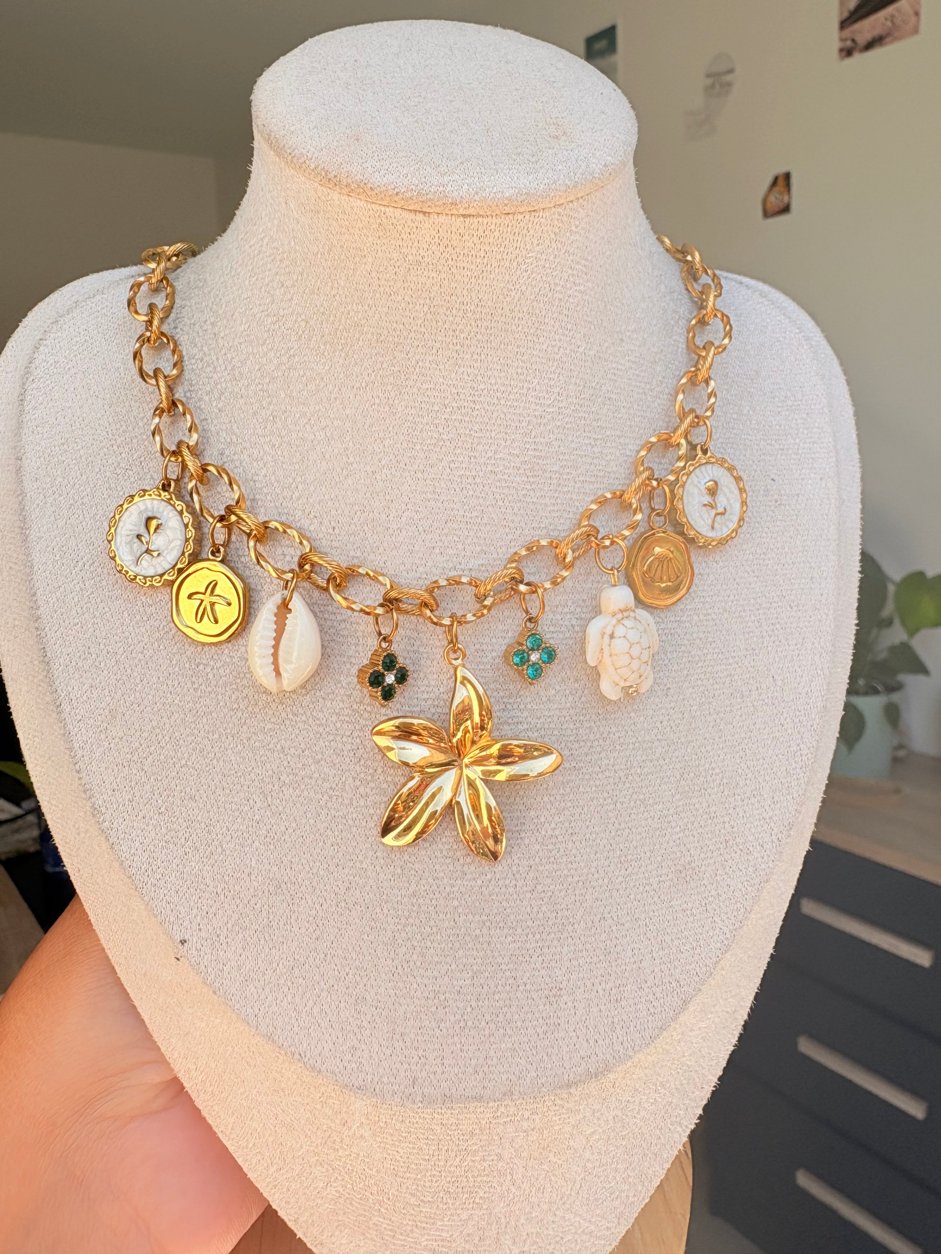 Collier breloque Maéva en acier inoxydable