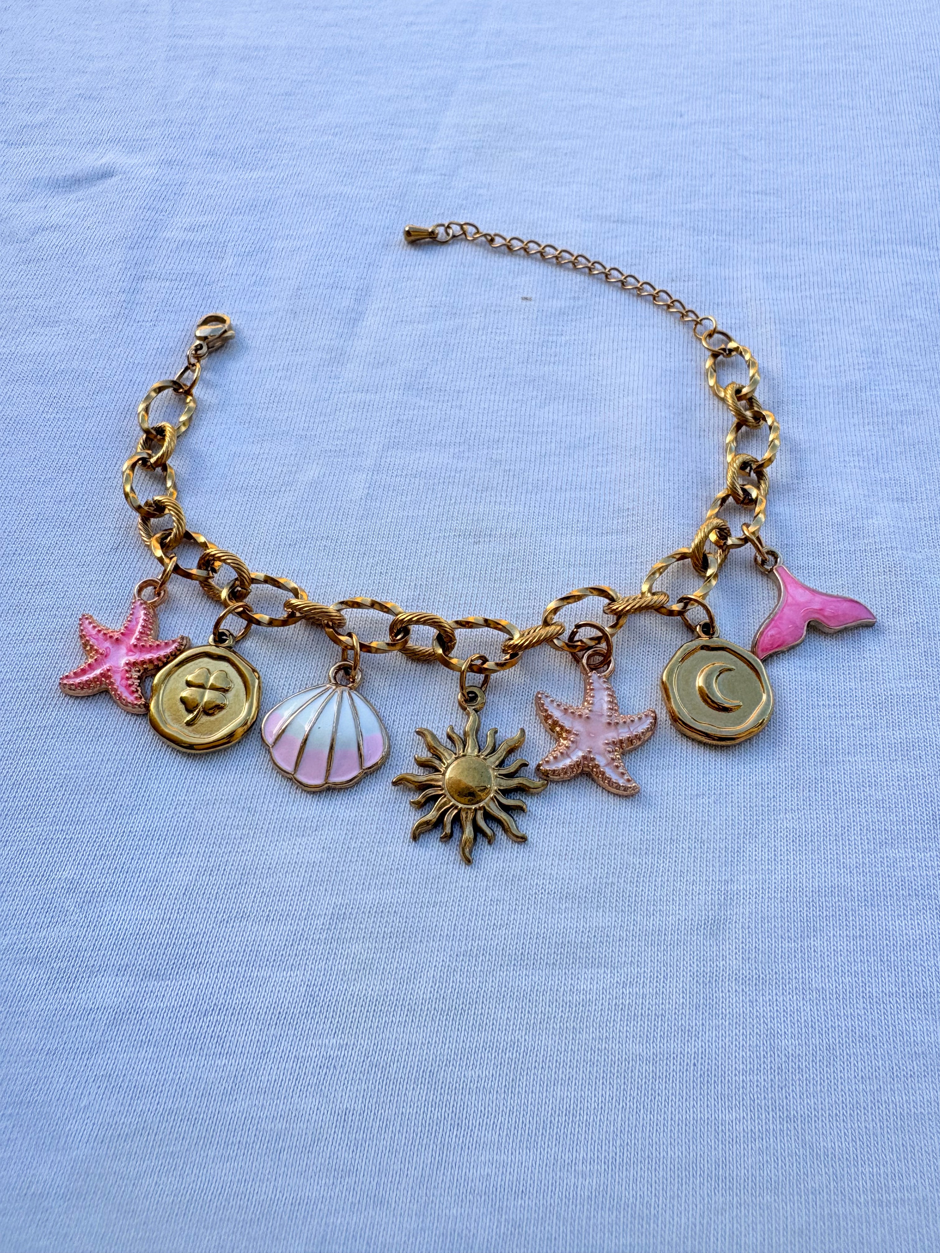Bracelet breloque Mona en acier inoxydable