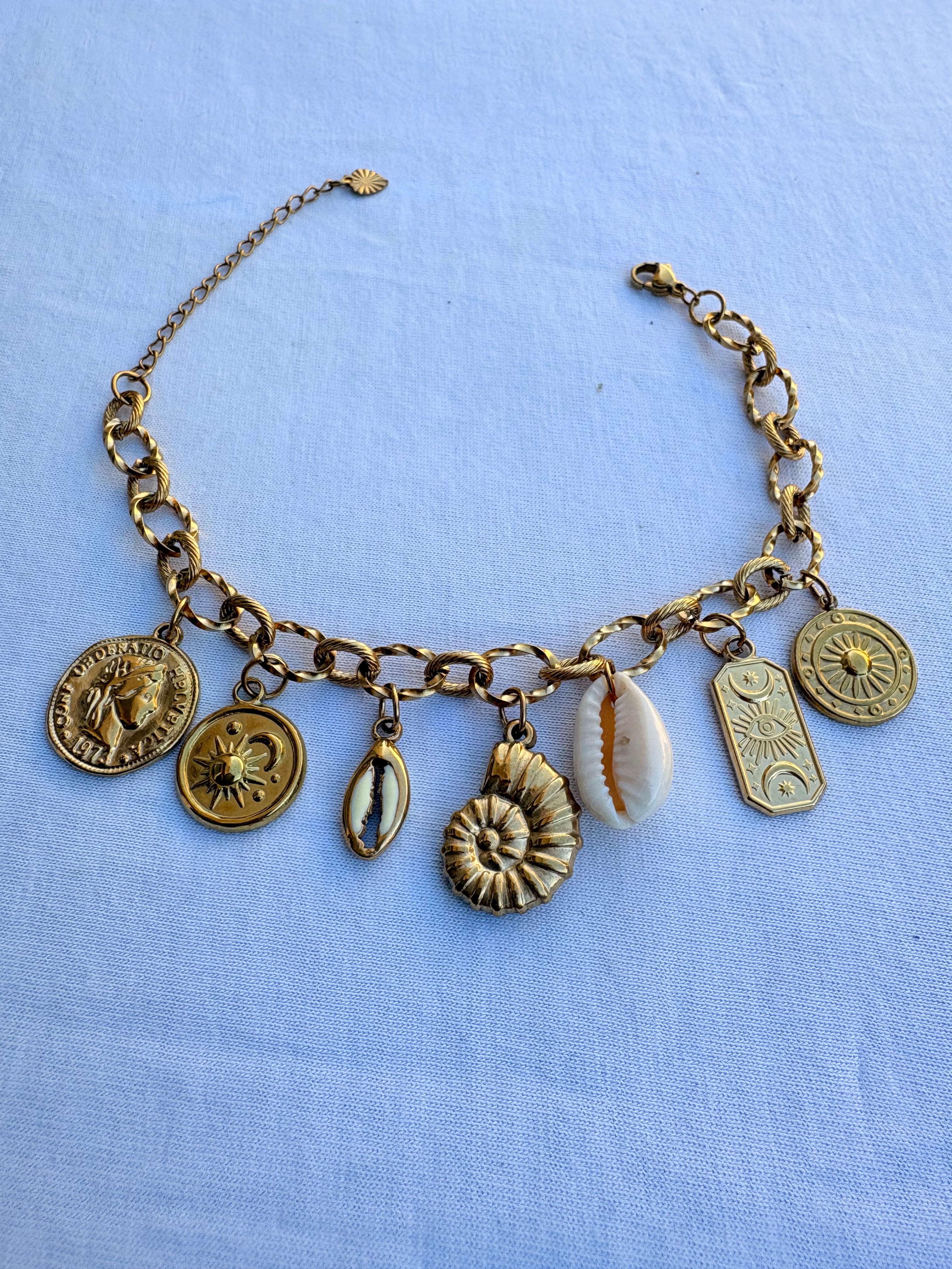 Bracelet breloque marie en acier inoxydable