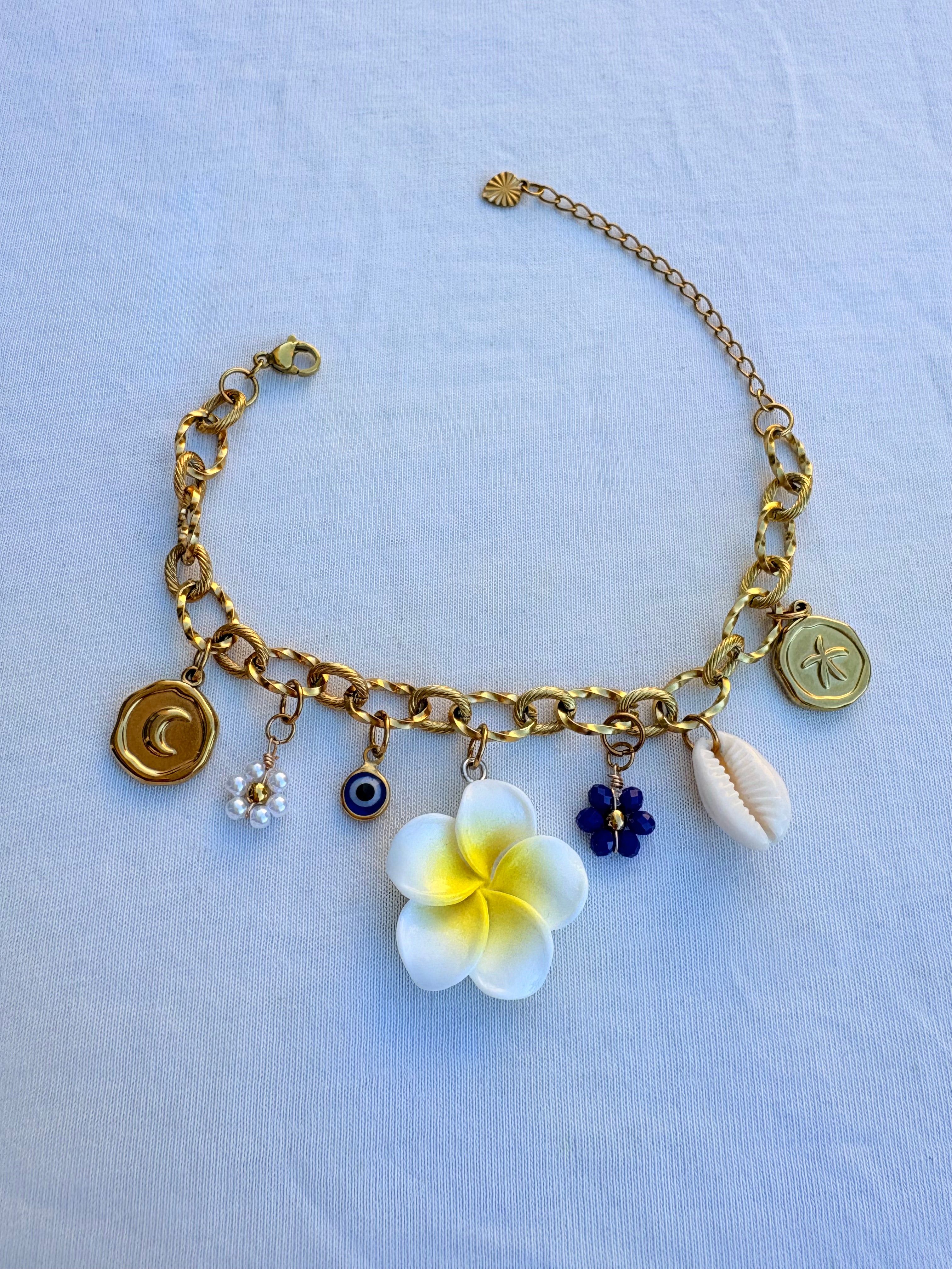 Bracelet breloque Mona en acier inoxydable