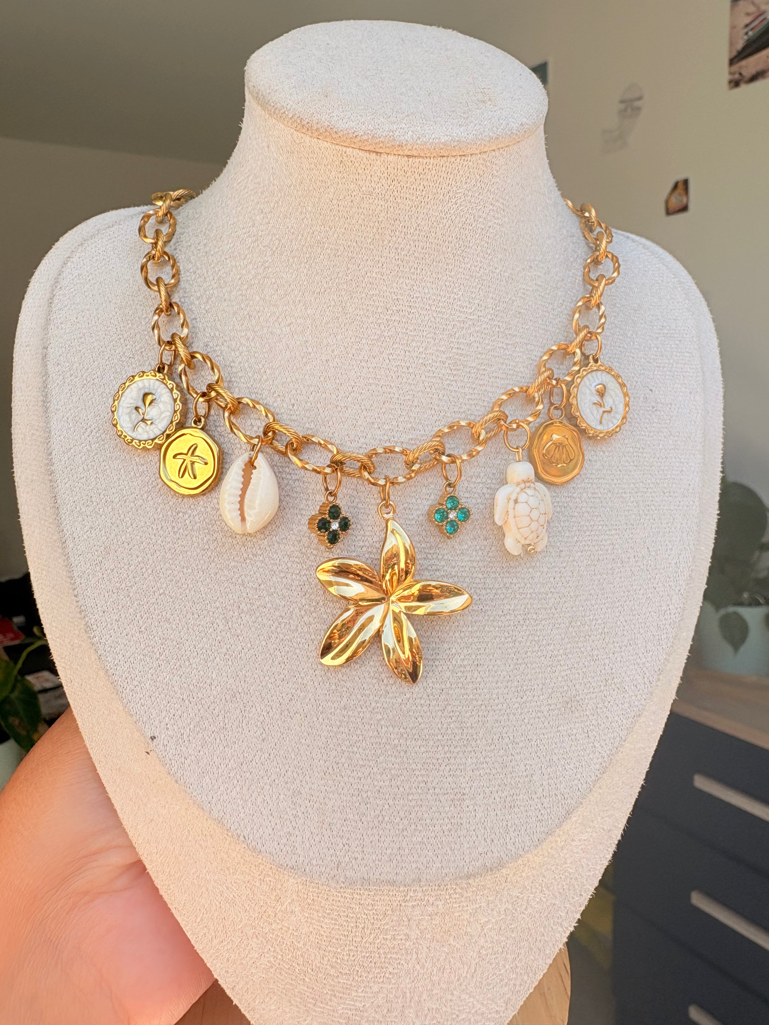 Collier breloque Maéva en acier inoxydable