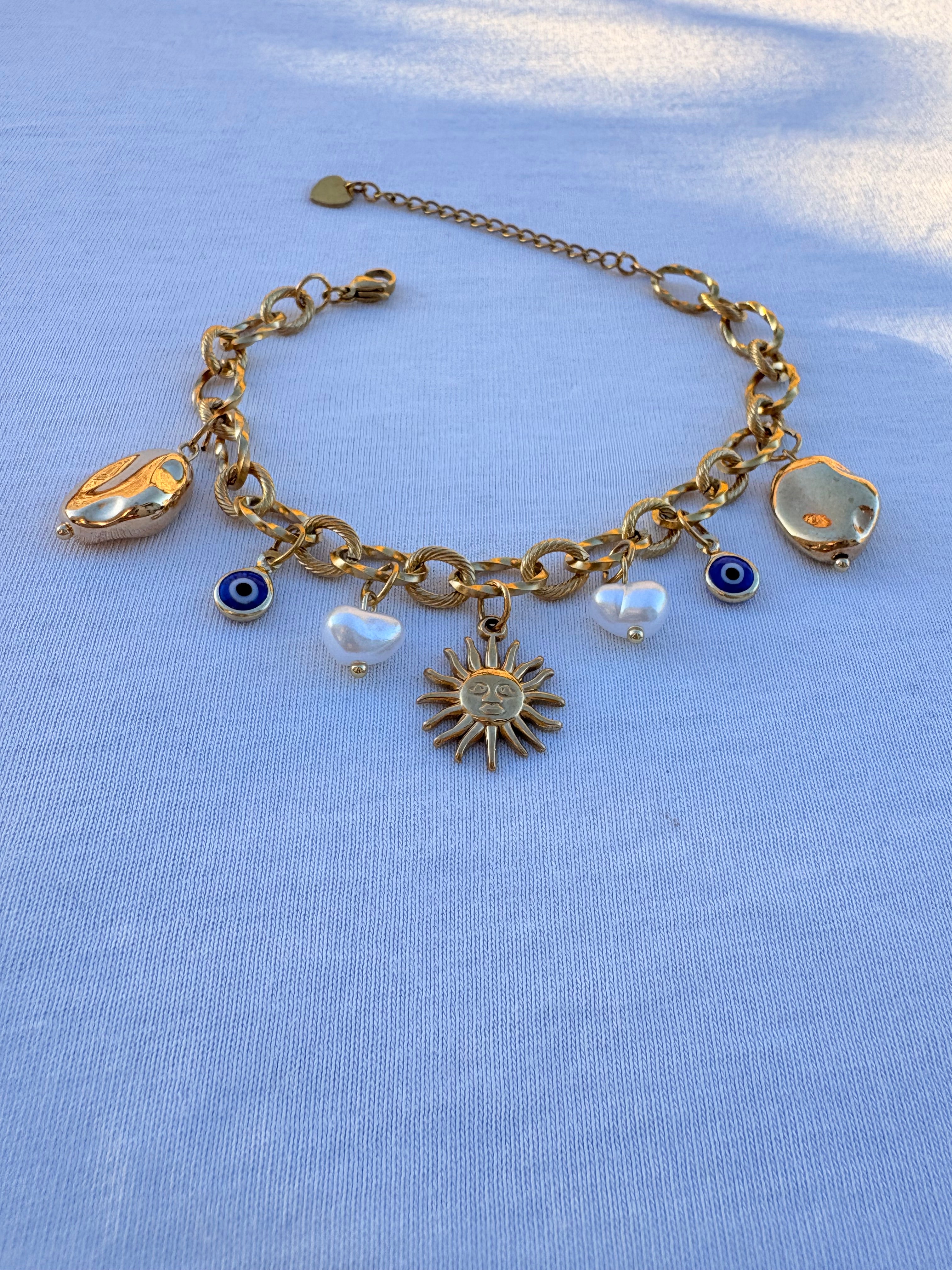 Bracelet breloque Mélissa en acier inoxydable