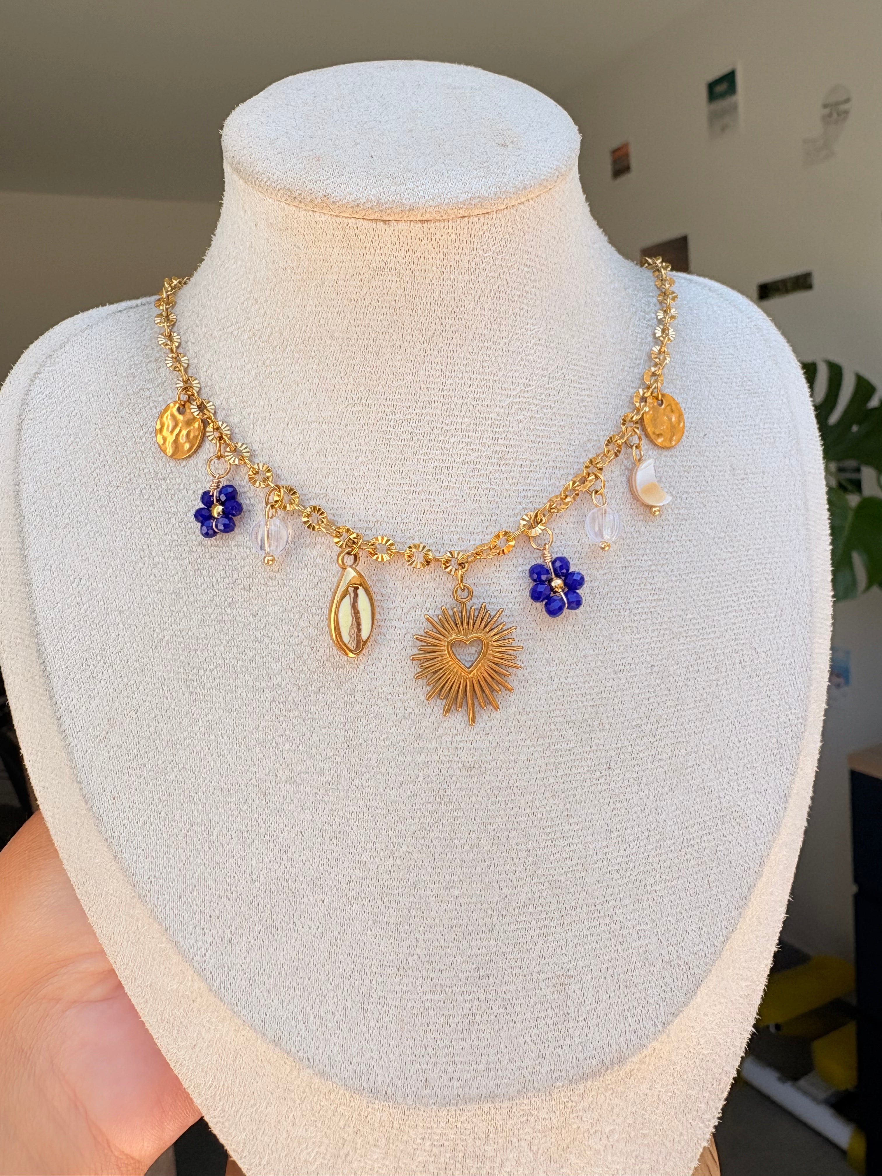 Collier breloque Line en acier inoxydable