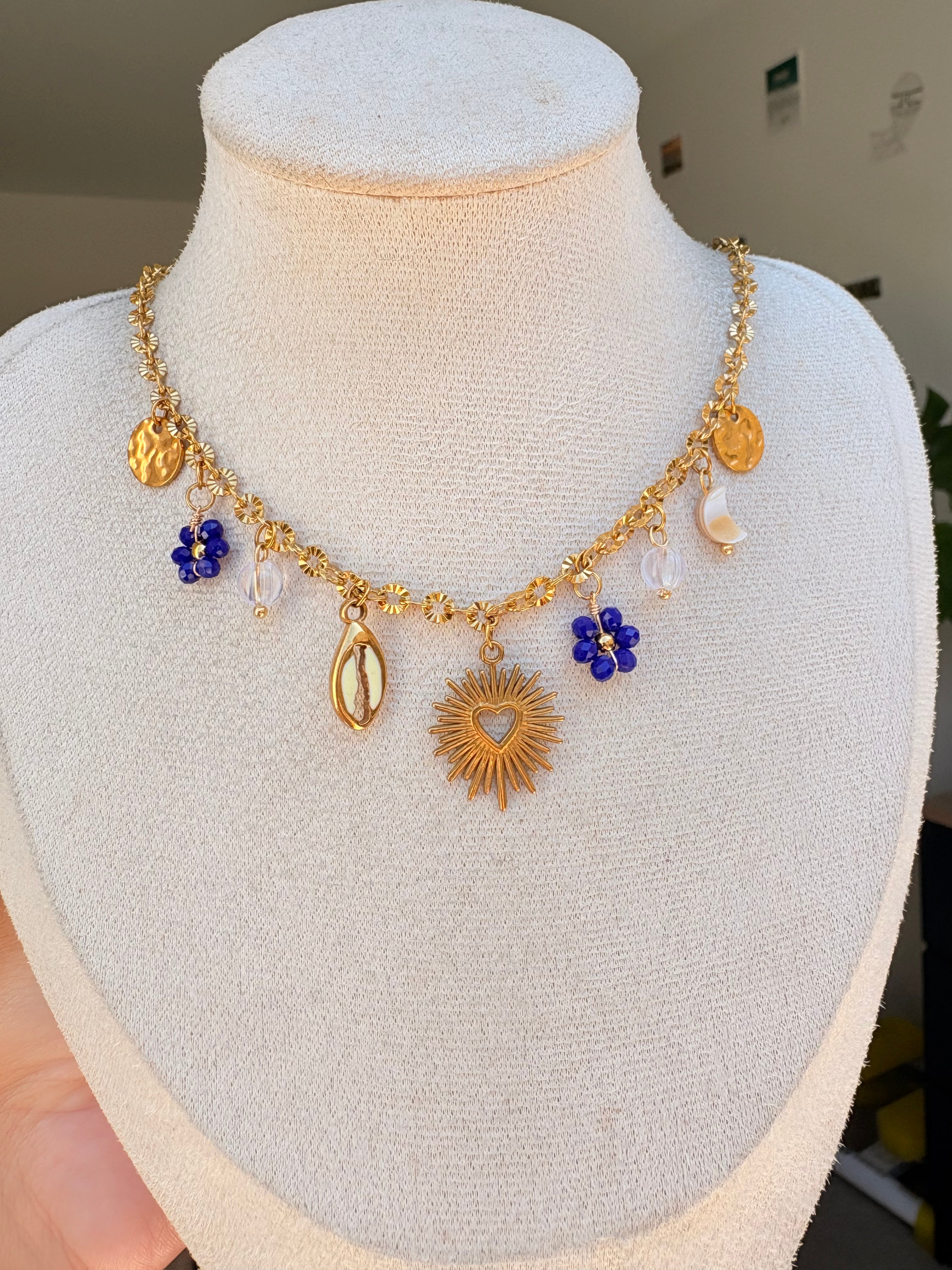 Collier breloque Line en acier inoxydable