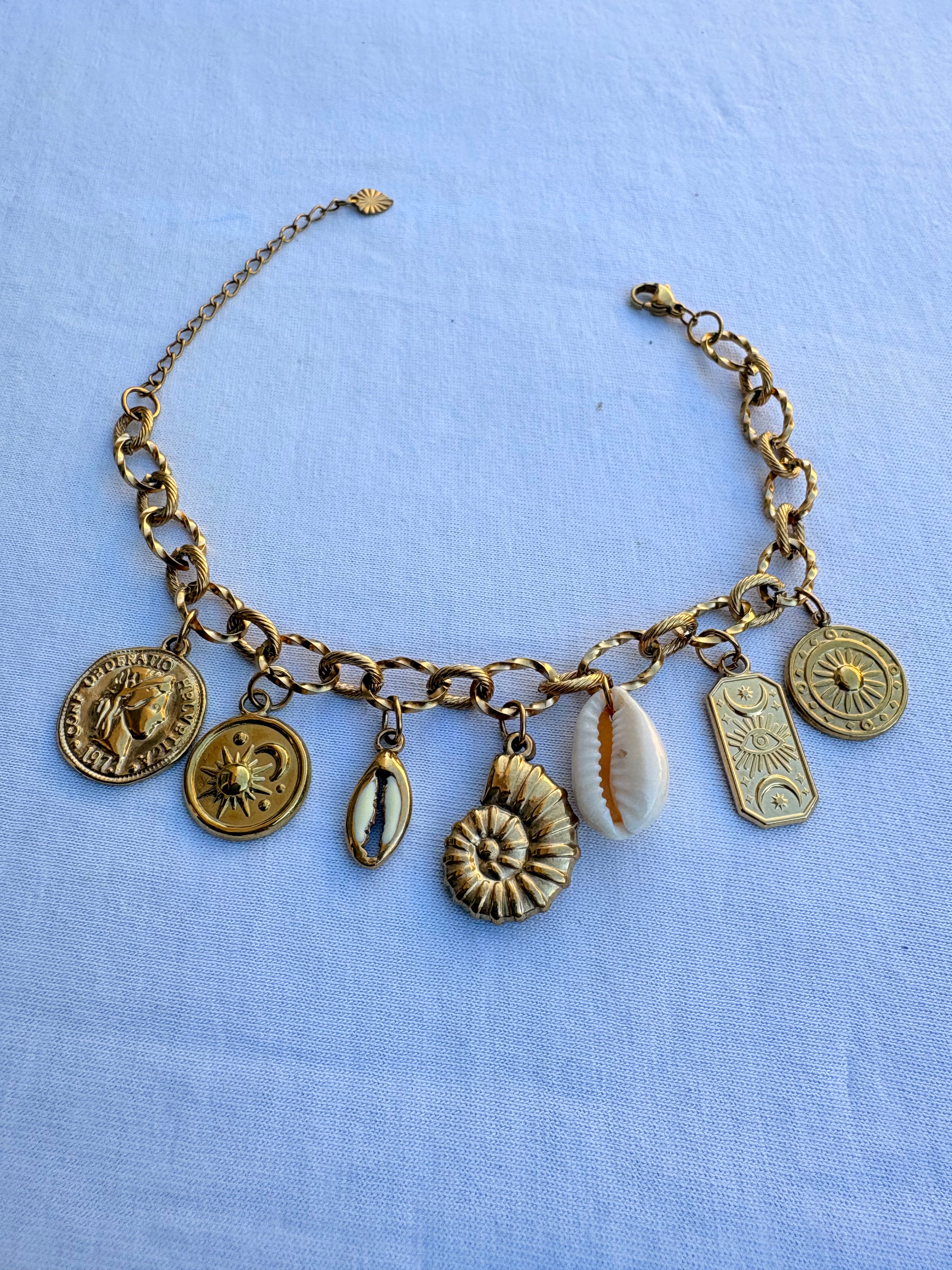 Bracelet breloque marie en acier inoxydable