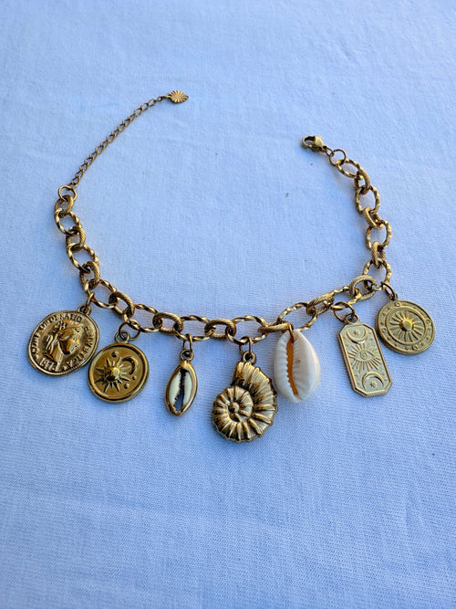 Bracelet breloque marie en acier inoxydable