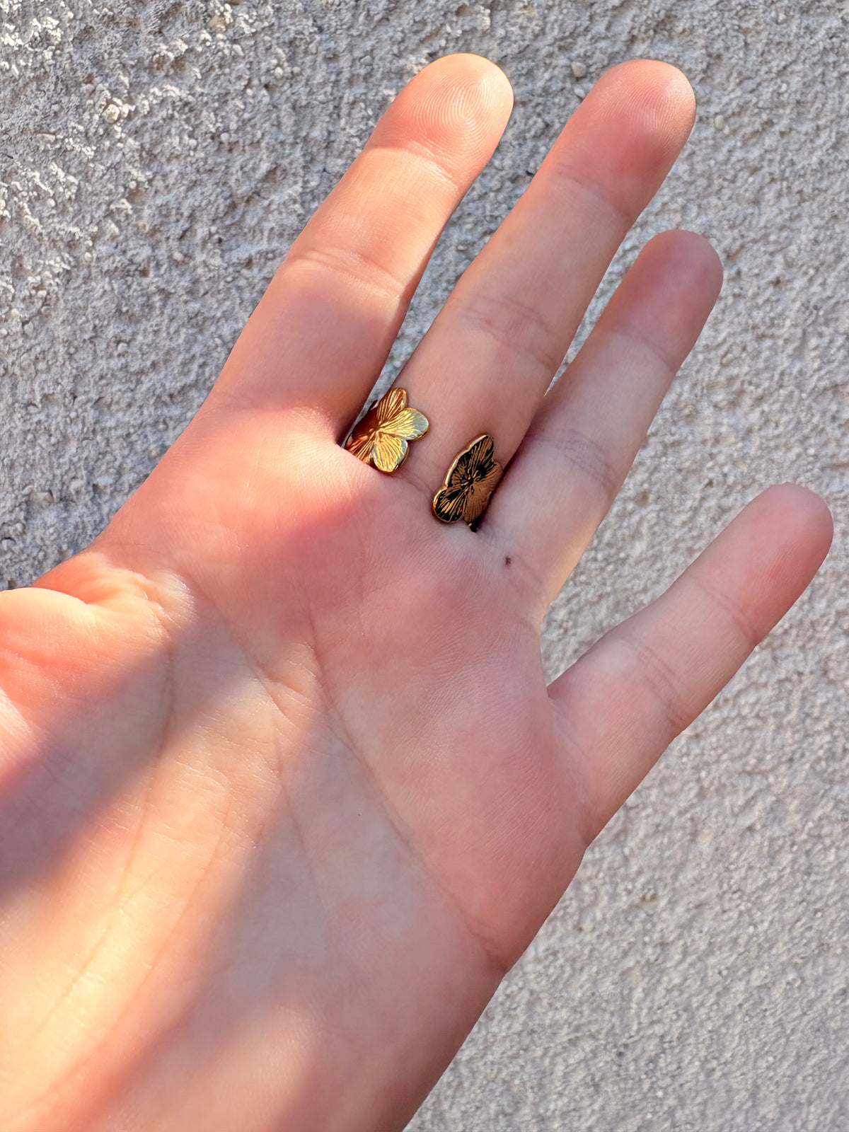 Bague fleur ajustable en acier inoxydable