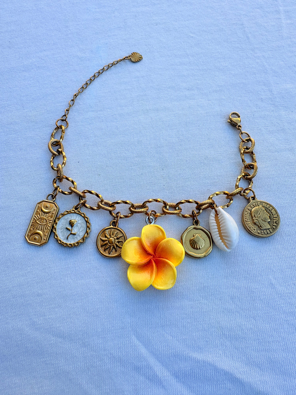 Bracelet Vanessa breloque en acier inoxydable