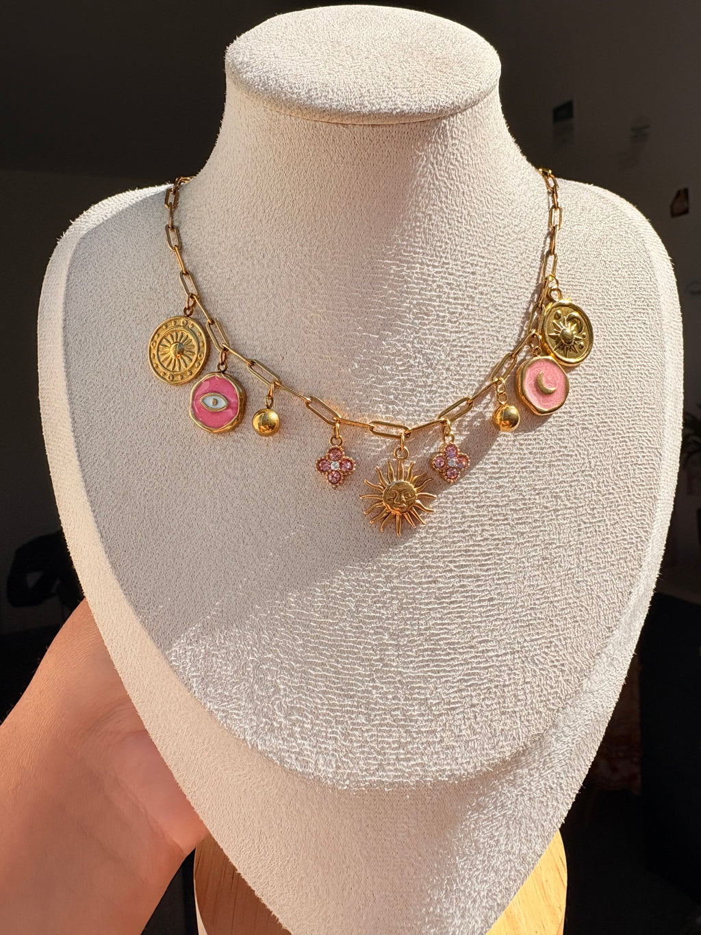 Collier breloque Eva en acier inoxydable