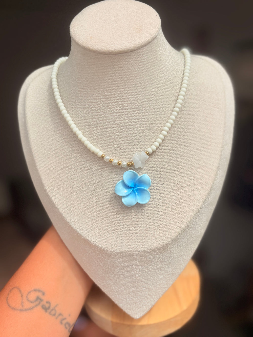 Collier étoile de mer, perles en acier inoxydable
