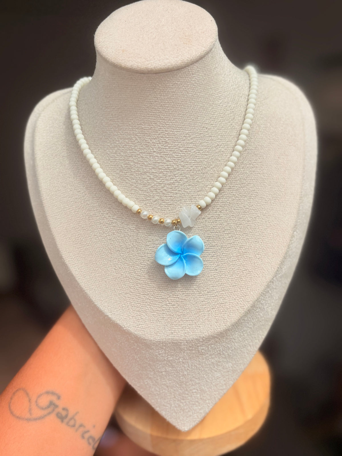 Collier étoile de mer, perles en acier inoxydable