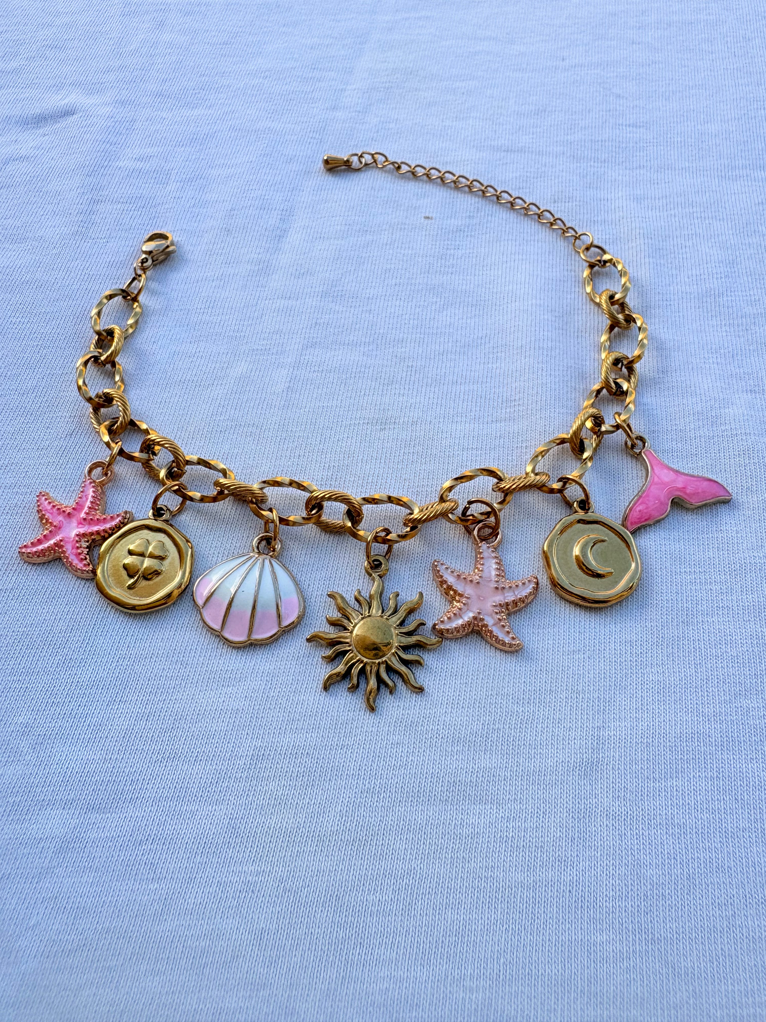 Bracelet breloque Mona en acier inoxydable