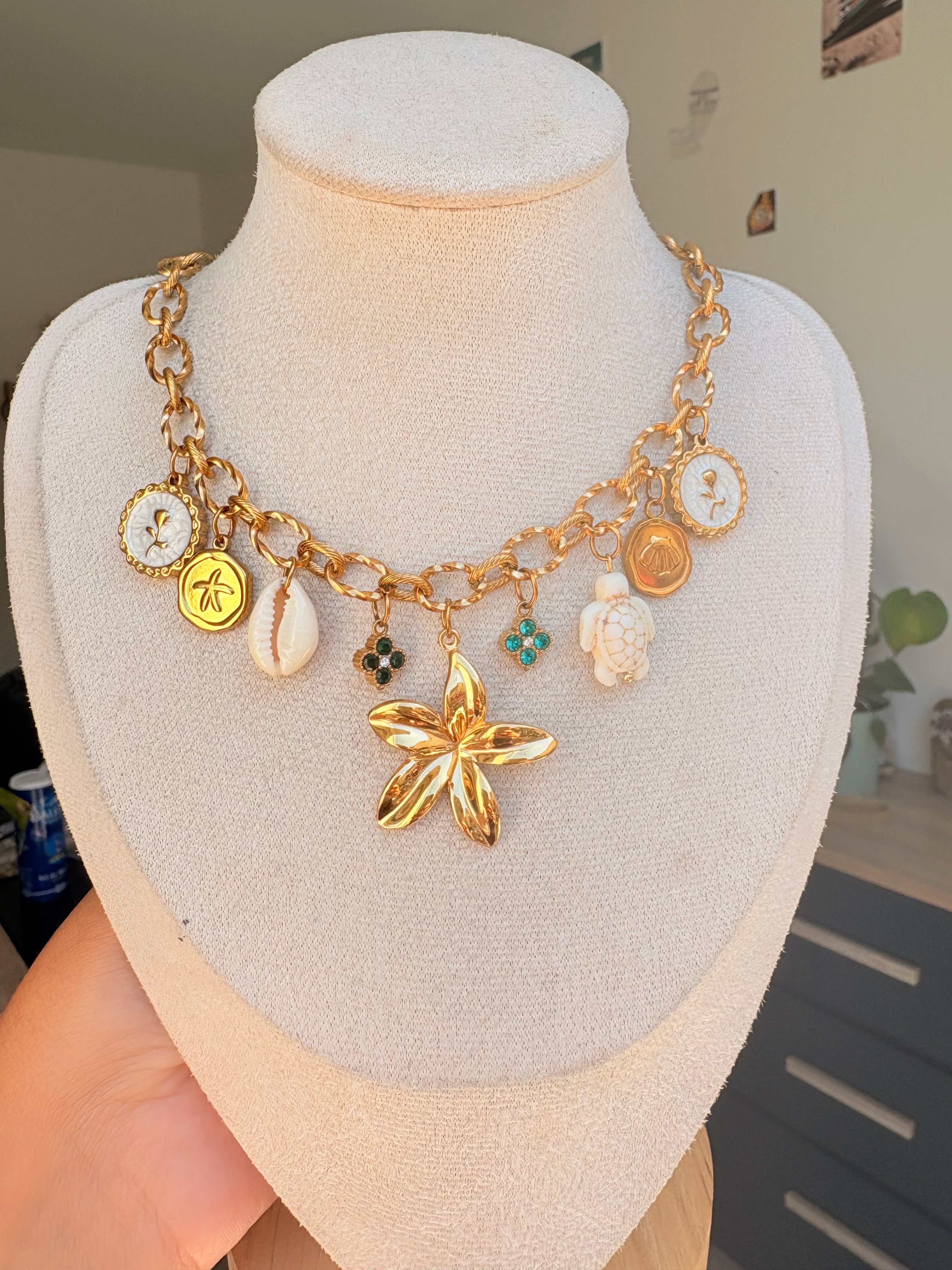 Collier breloque Maéva en acier inoxydable