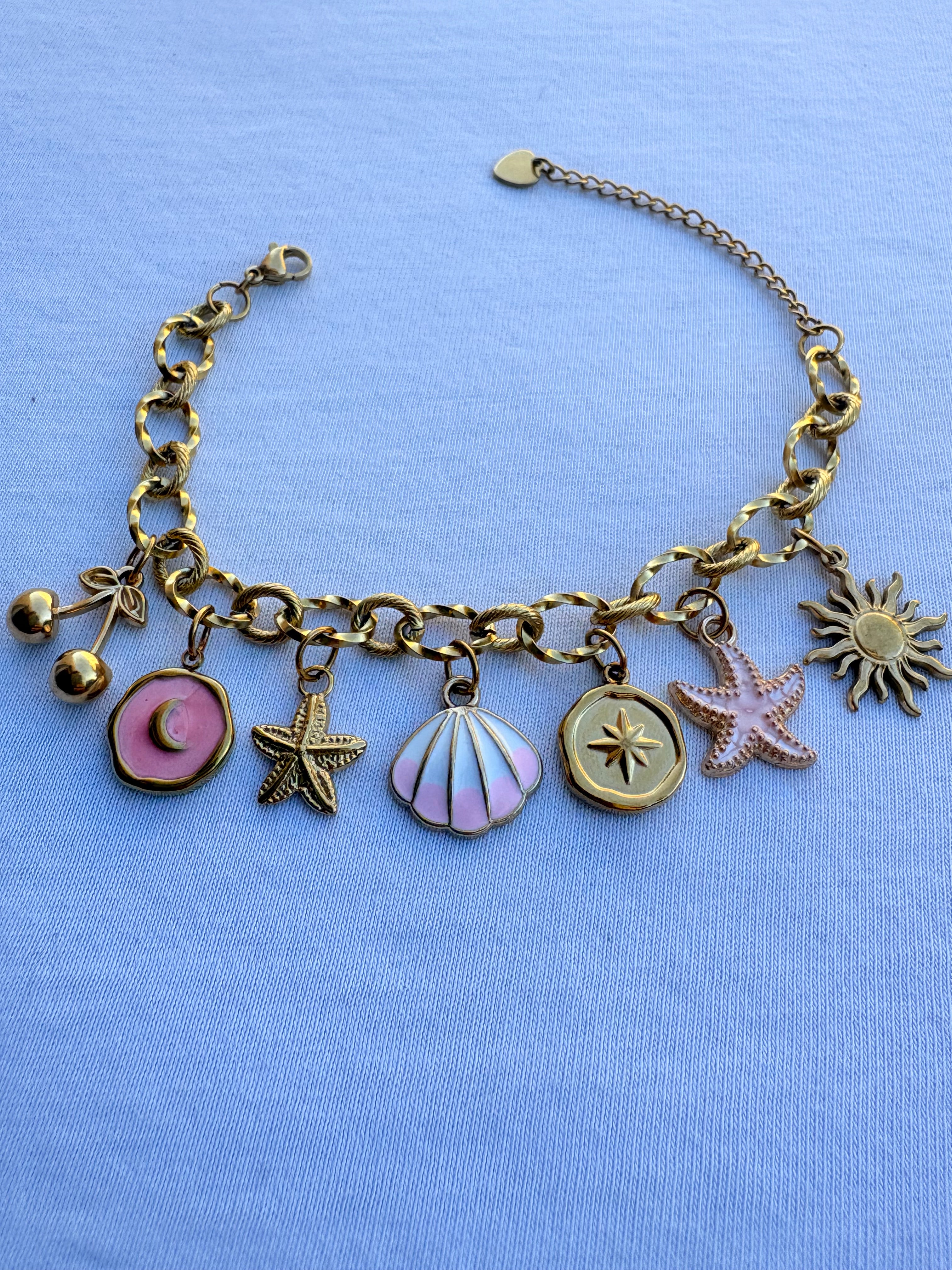 Bracelet Lily breloque en acier inoxydable