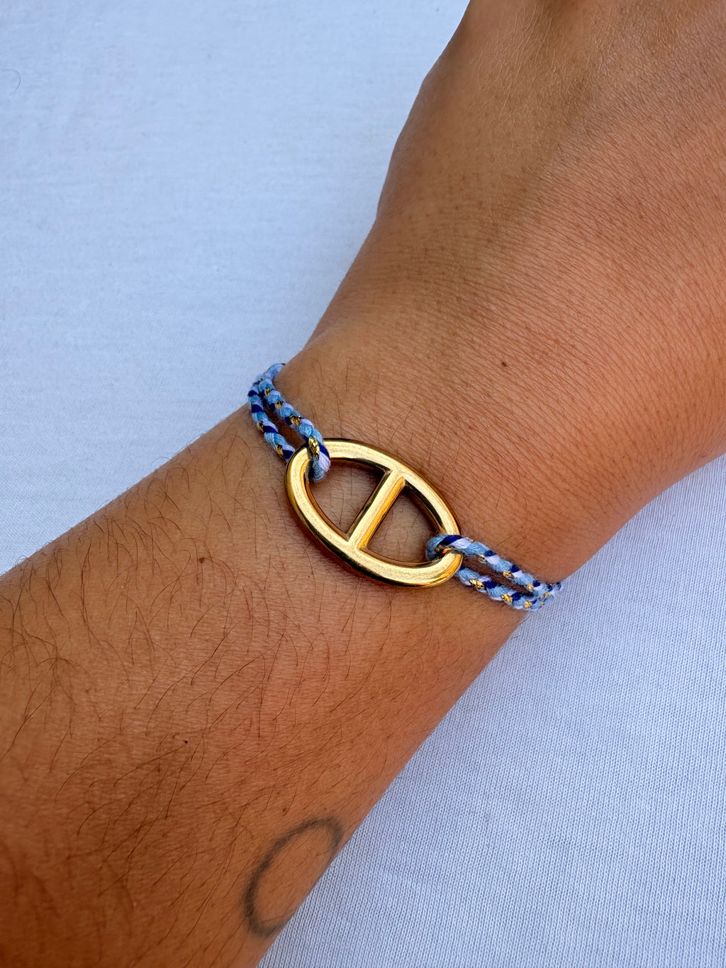 Bracelet corde maille marine en acier inoxydable