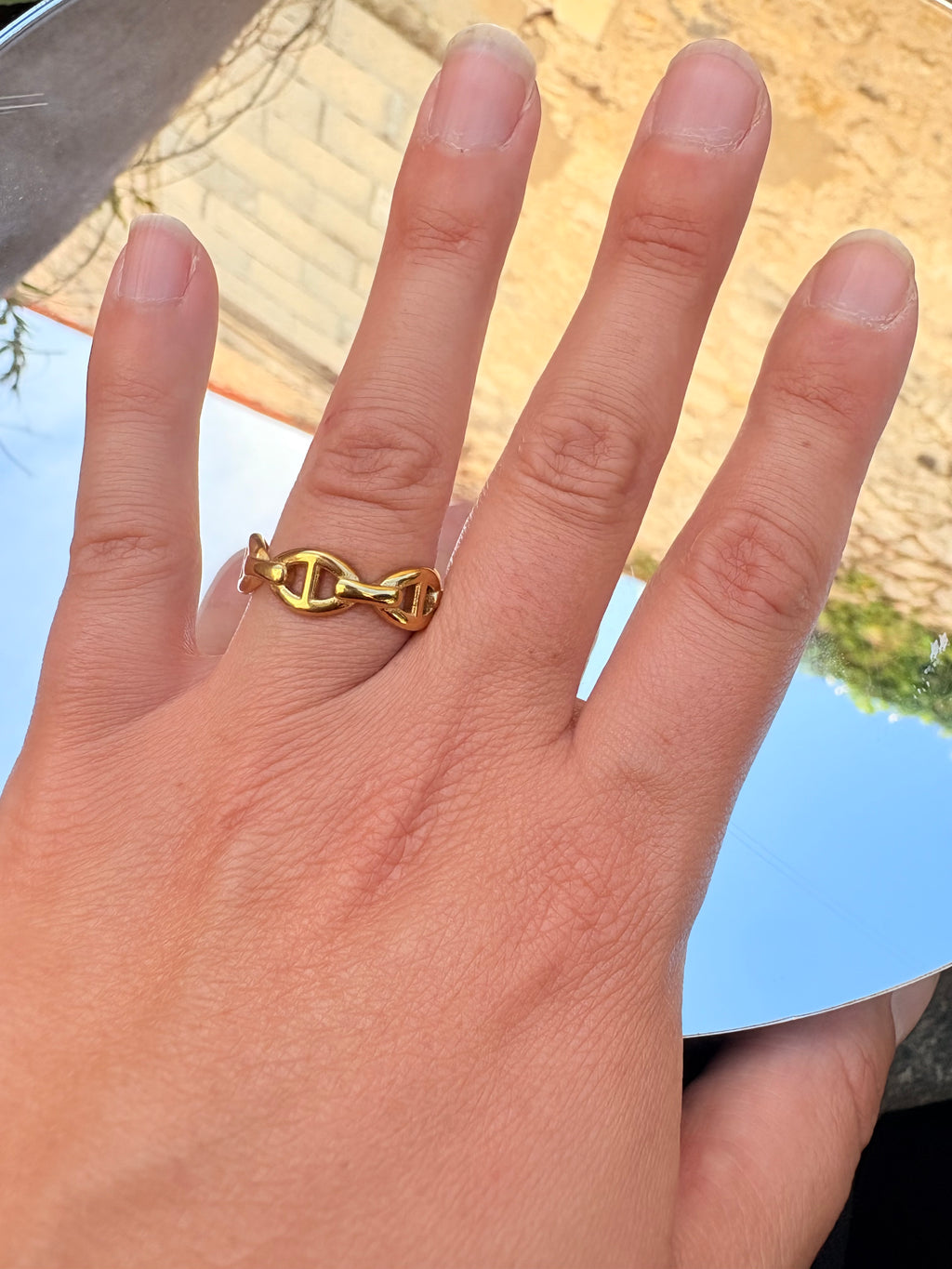 Bague ajustable maille marine en acier inoxydable