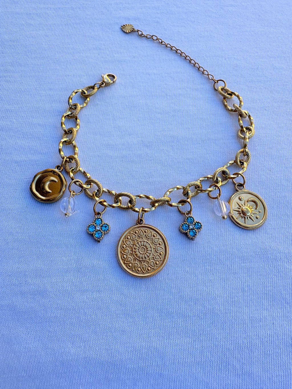 Bracelet breloque Mona en acier inoxydable