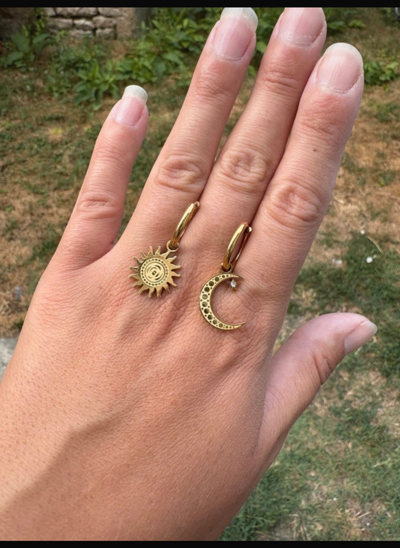 Paire de boucles d’oreilles Luna en acier inoxydable