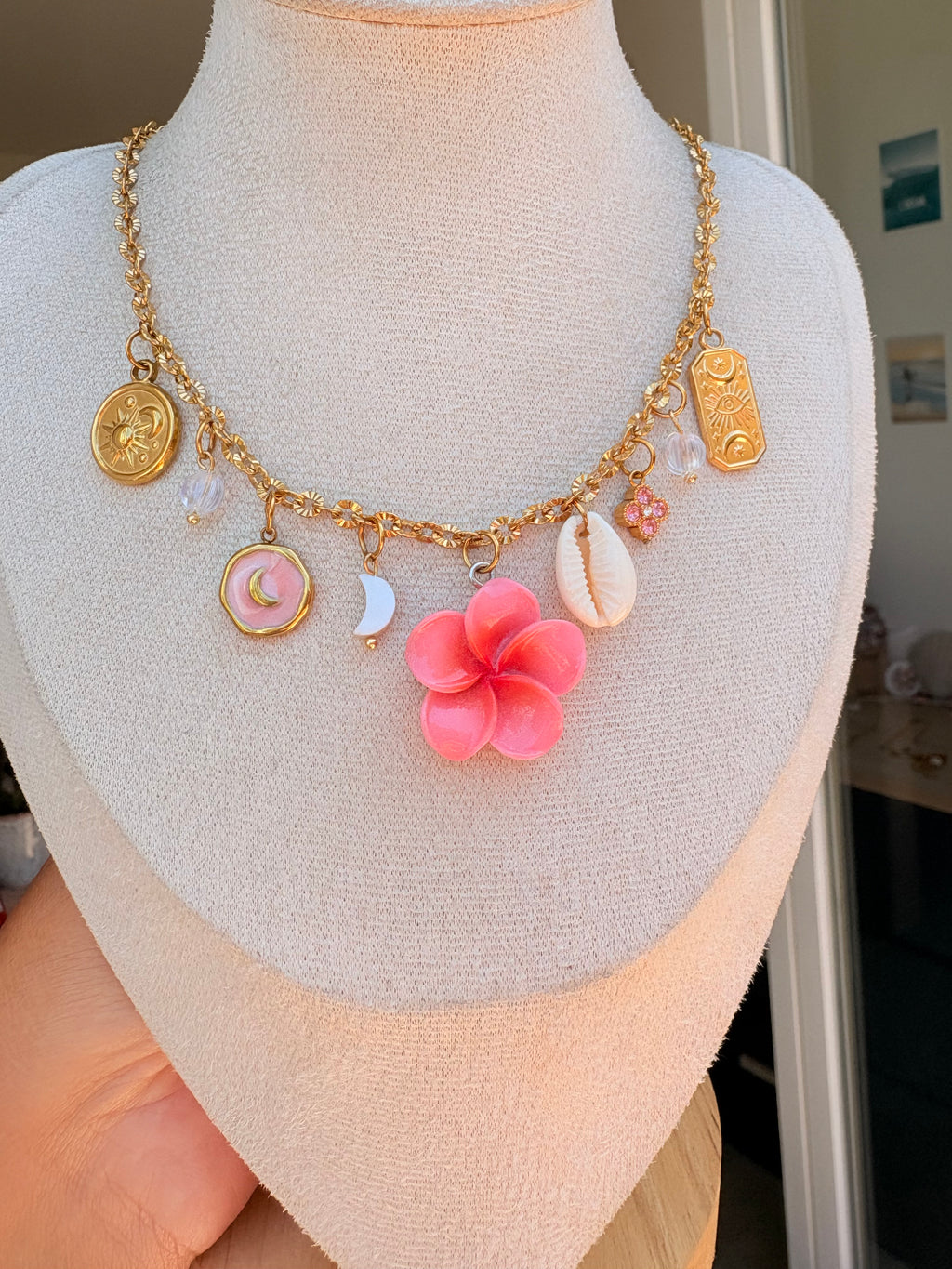 Collier breloque Maéva en acier inoxydable