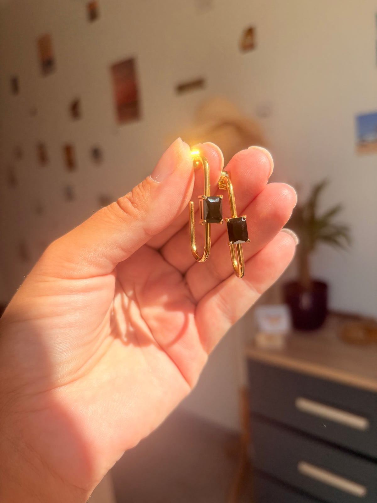 Paire de boucles d’oreilles en acier inoxydable