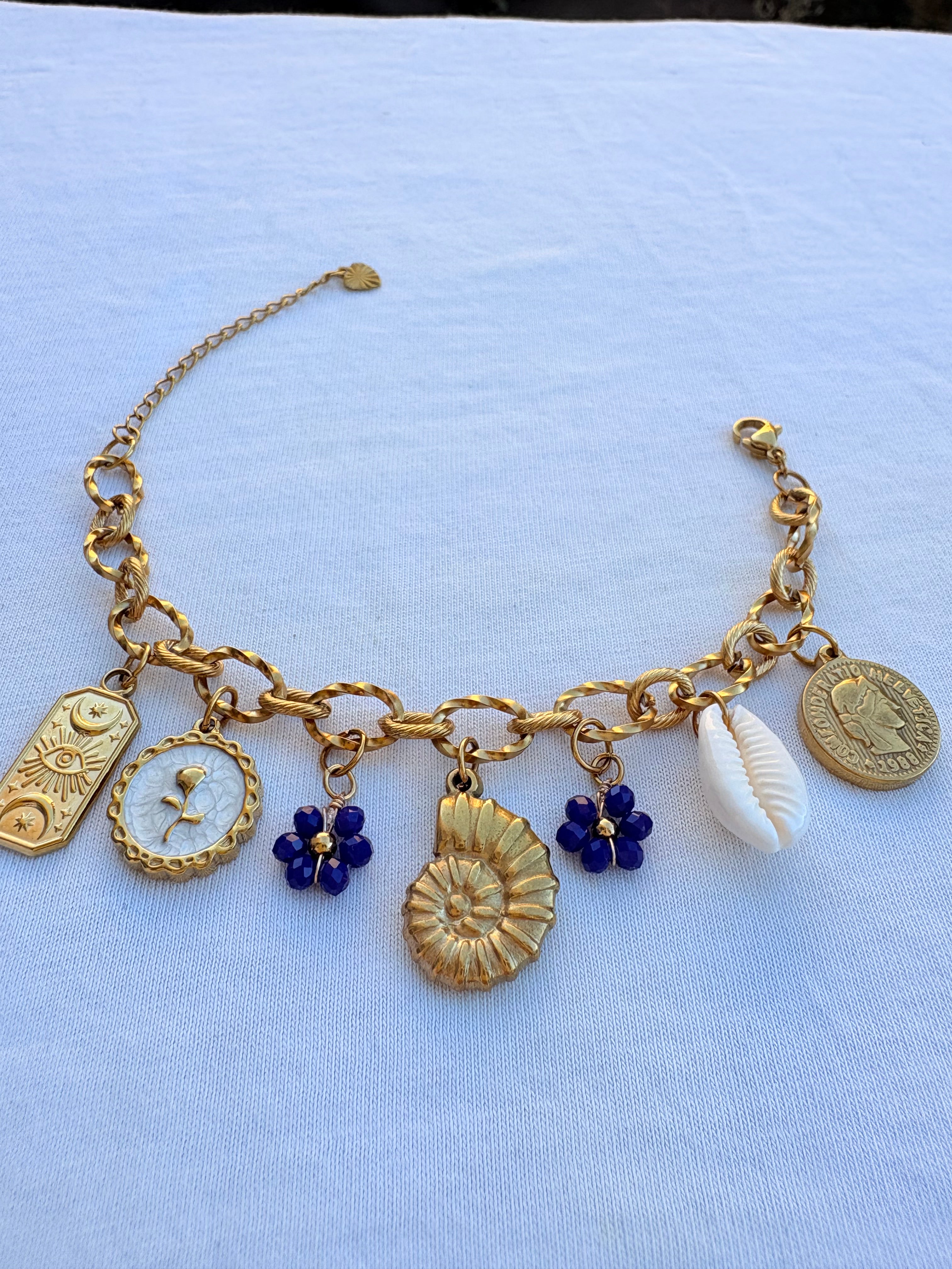 Bracelet breloque Noémie en acier inoxydable