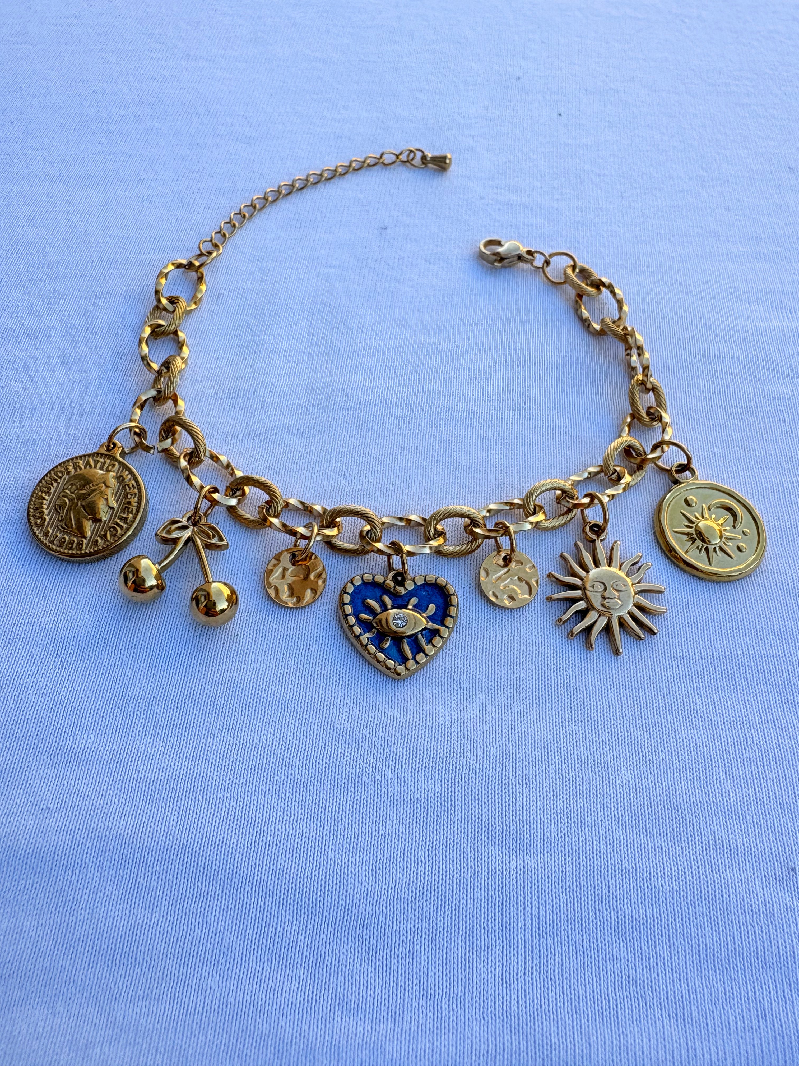 Bracelet breloque Chloé en acier inoxydable