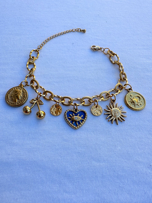 Bracelet breloque Chloé en acier inoxydable