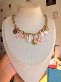 Collier Iris Breloque en acier inoxydable