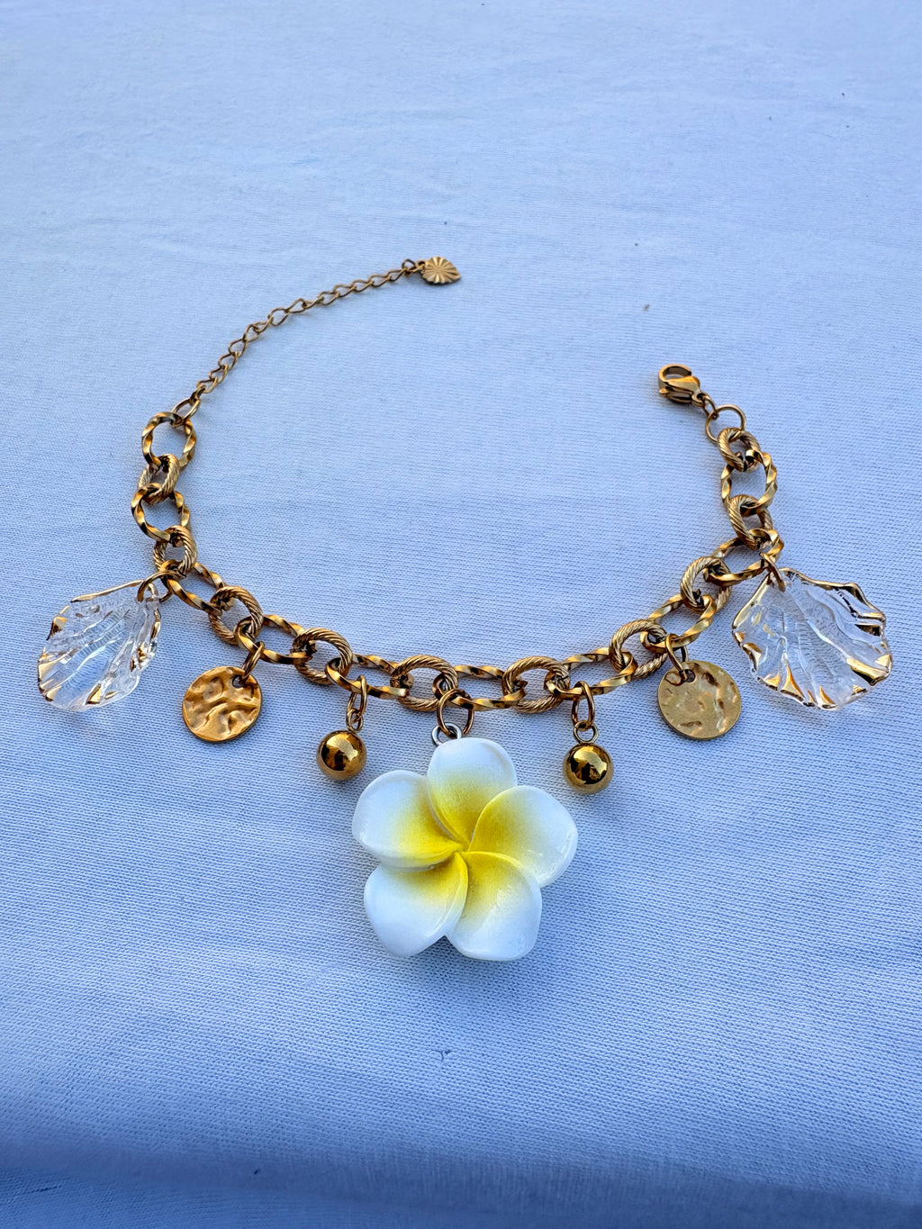 Bracelet breloque Soleil en acier inoxydable