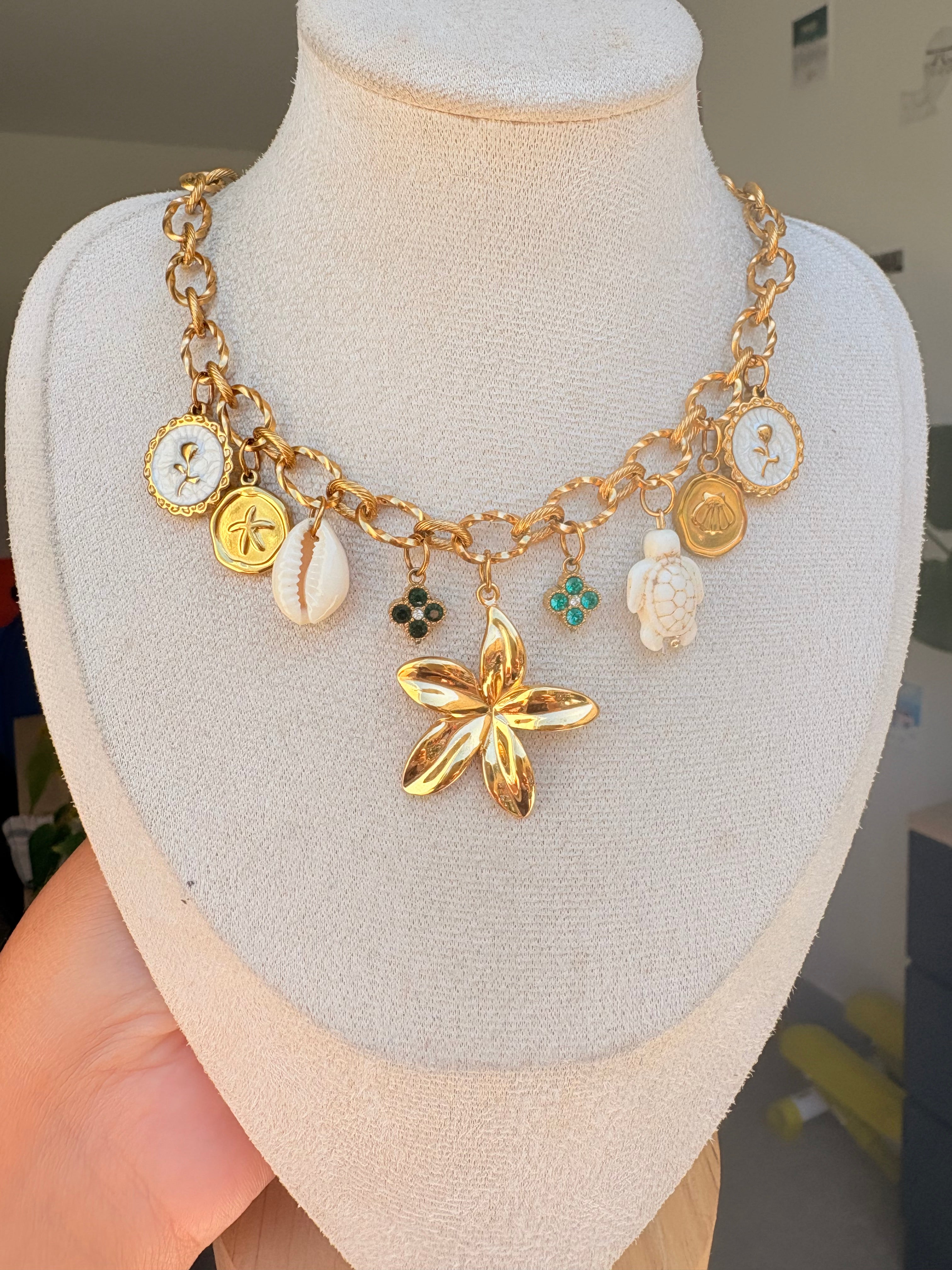 Collier breloque Maéva en acier inoxydable