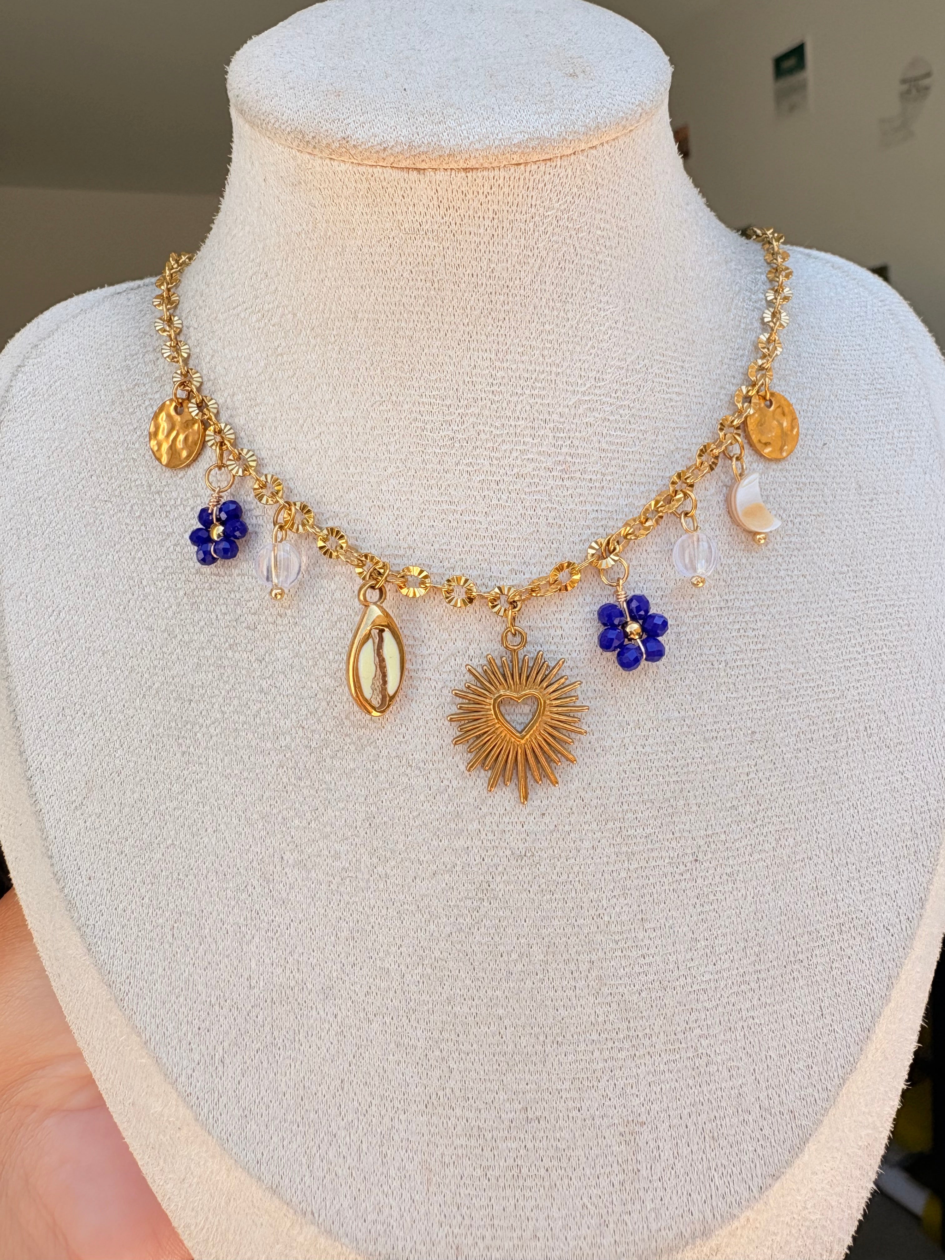 Collier breloque Line en acier inoxydable