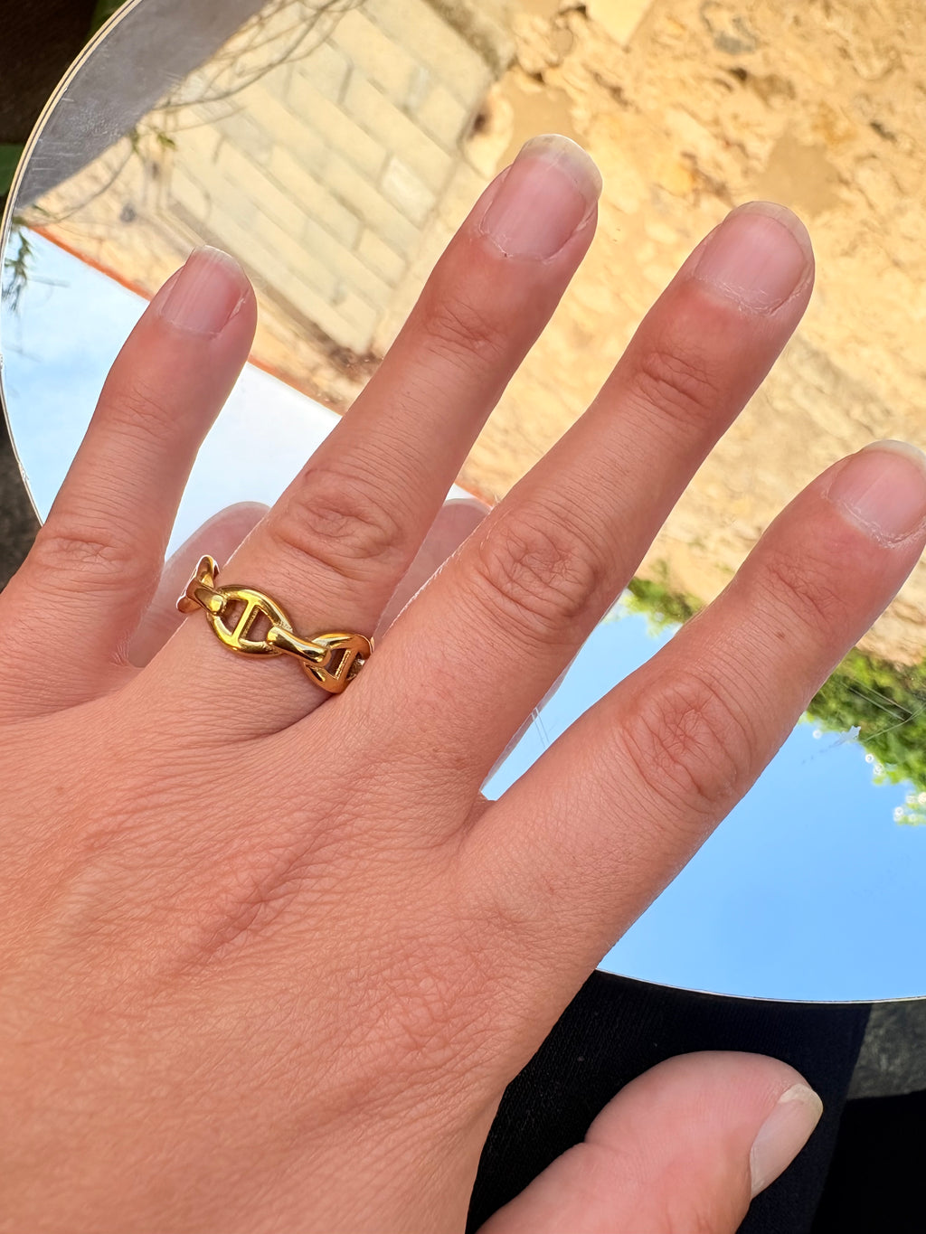 Bague ajustable maille marine en acier inoxydable