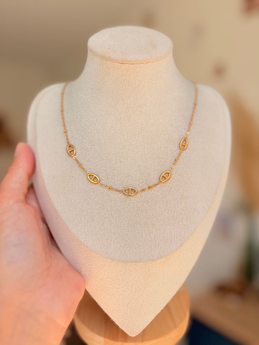 Collier maille marine en acier inoxydable