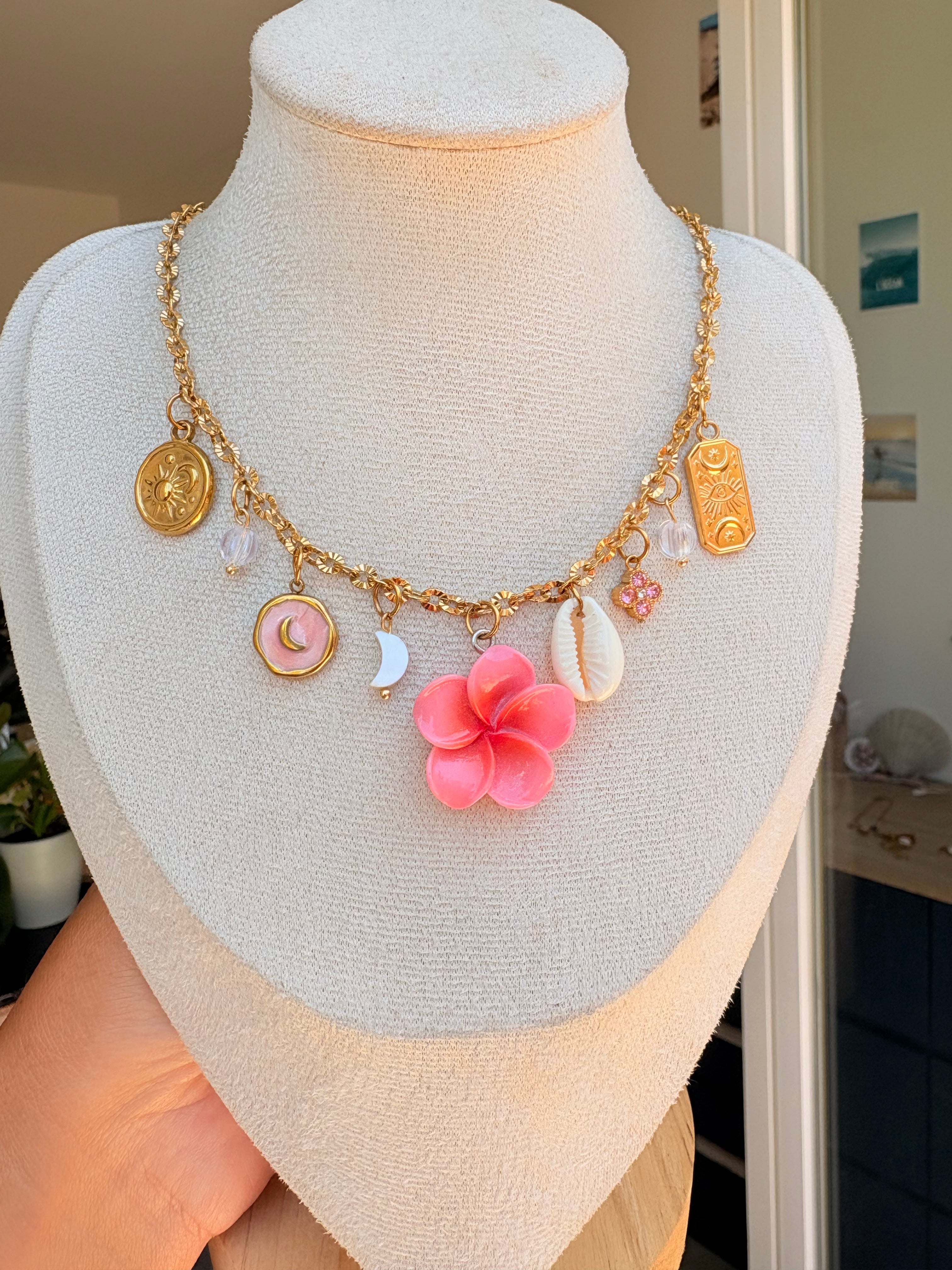 Collier breloque Maéva en acier inoxydable