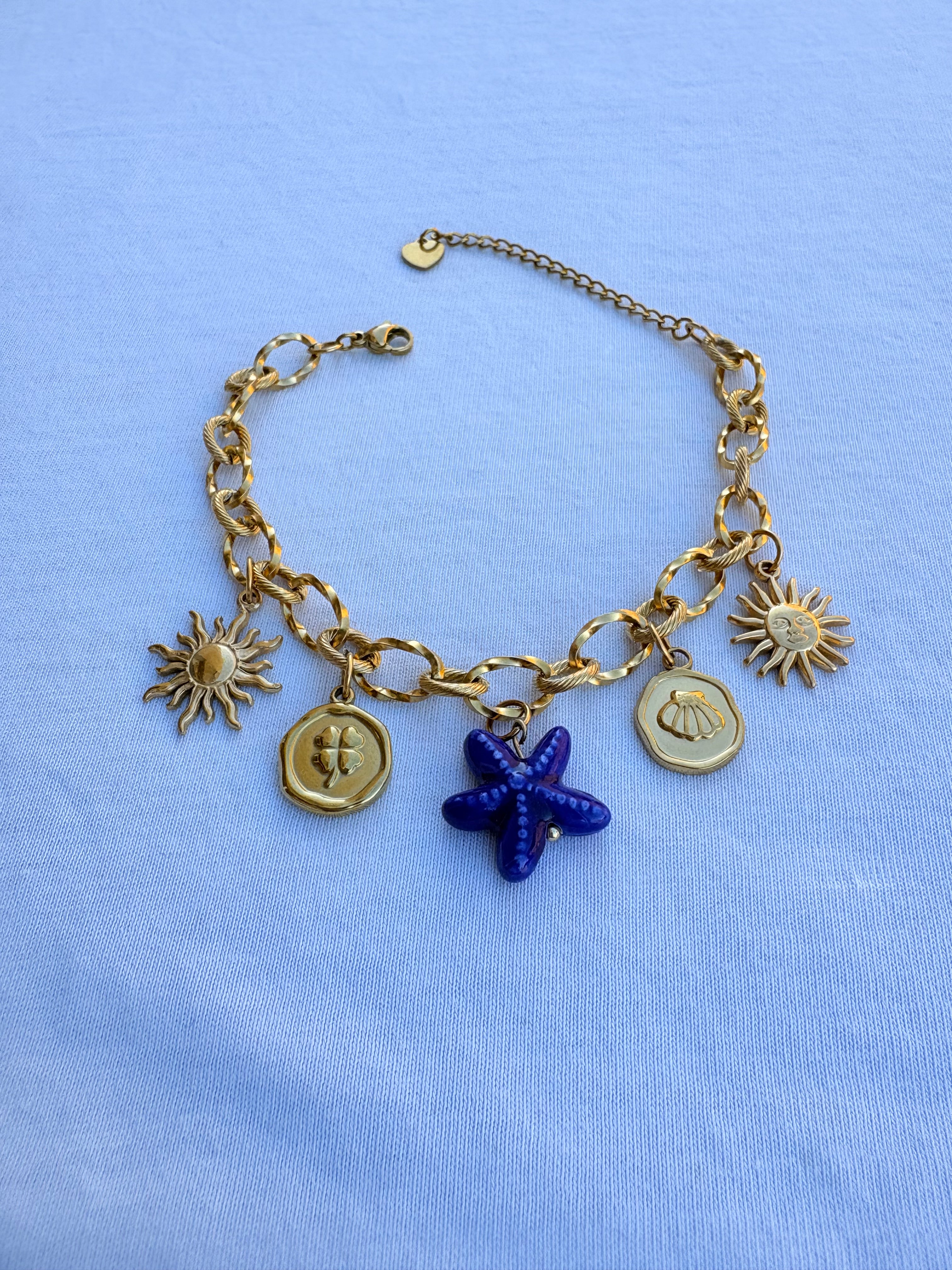 Bracelet breloque Océane en acier inoxydable