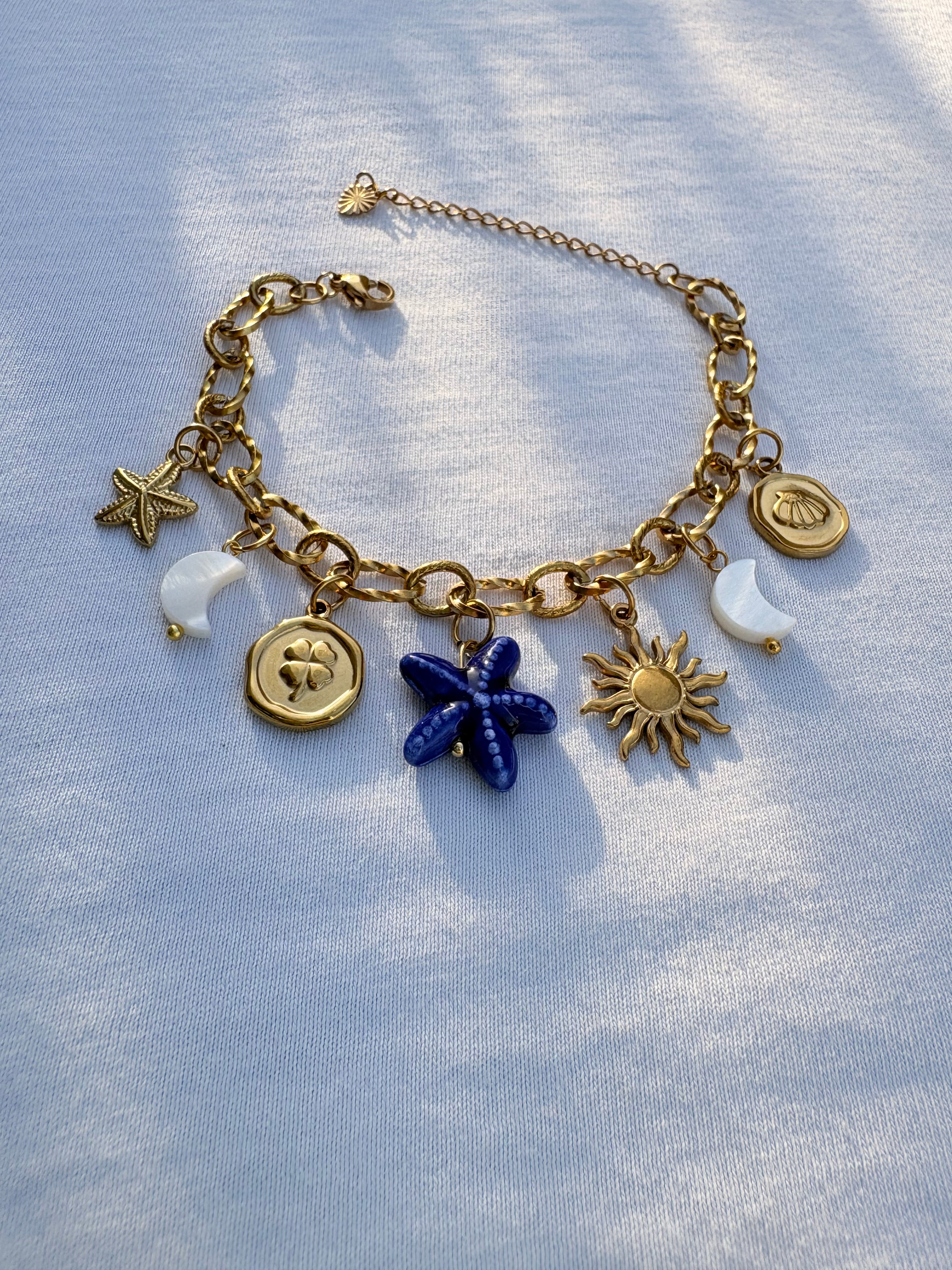 Bracelet breloque Sofia en acier inoxydable