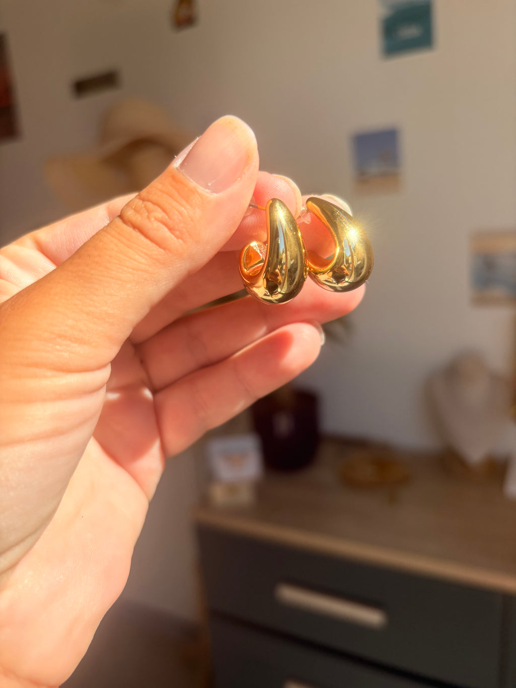 Paire de boucles d’oreilles en acier inoxydable