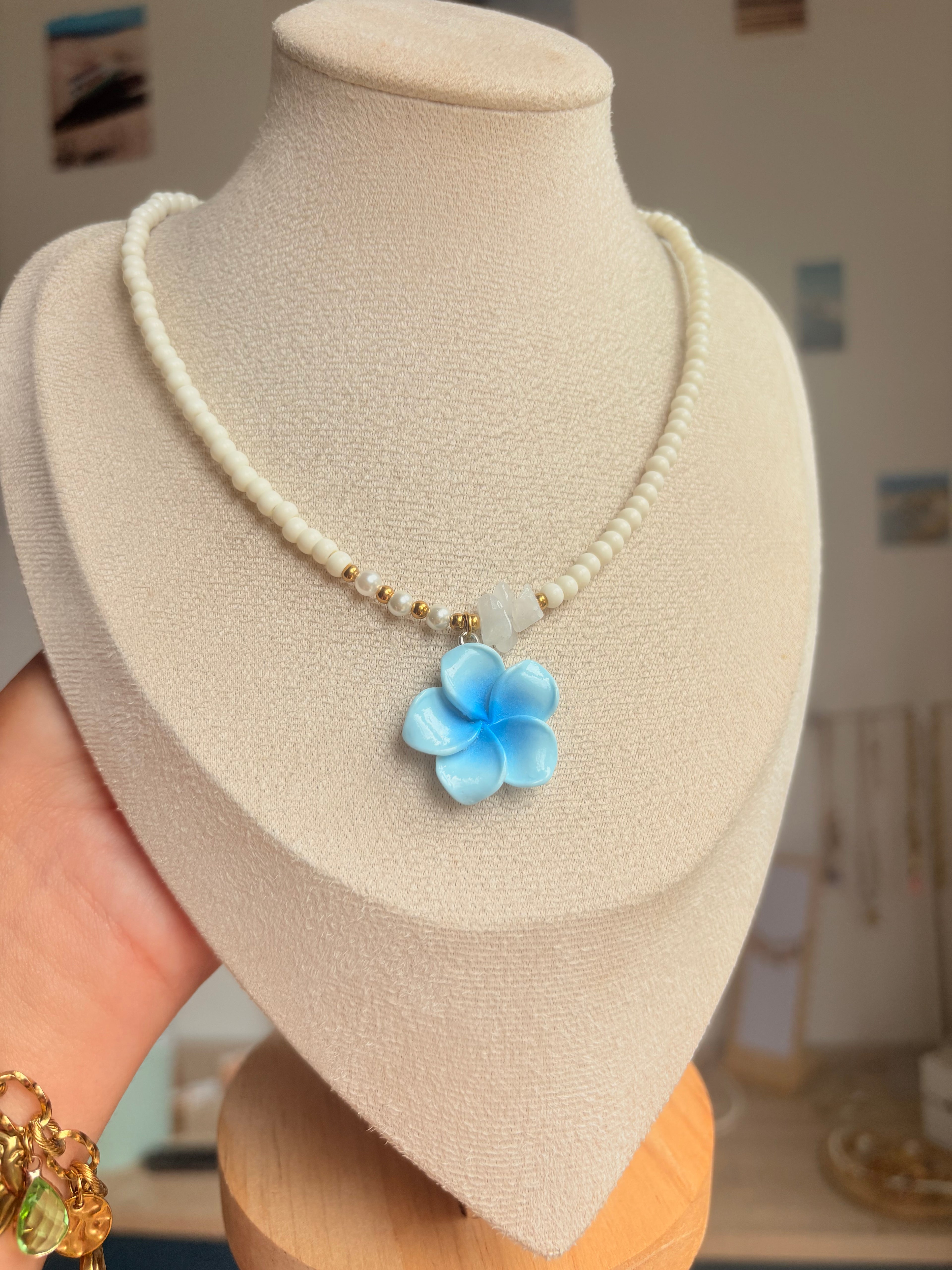 Collier étoile de mer, perles en acier inoxydable