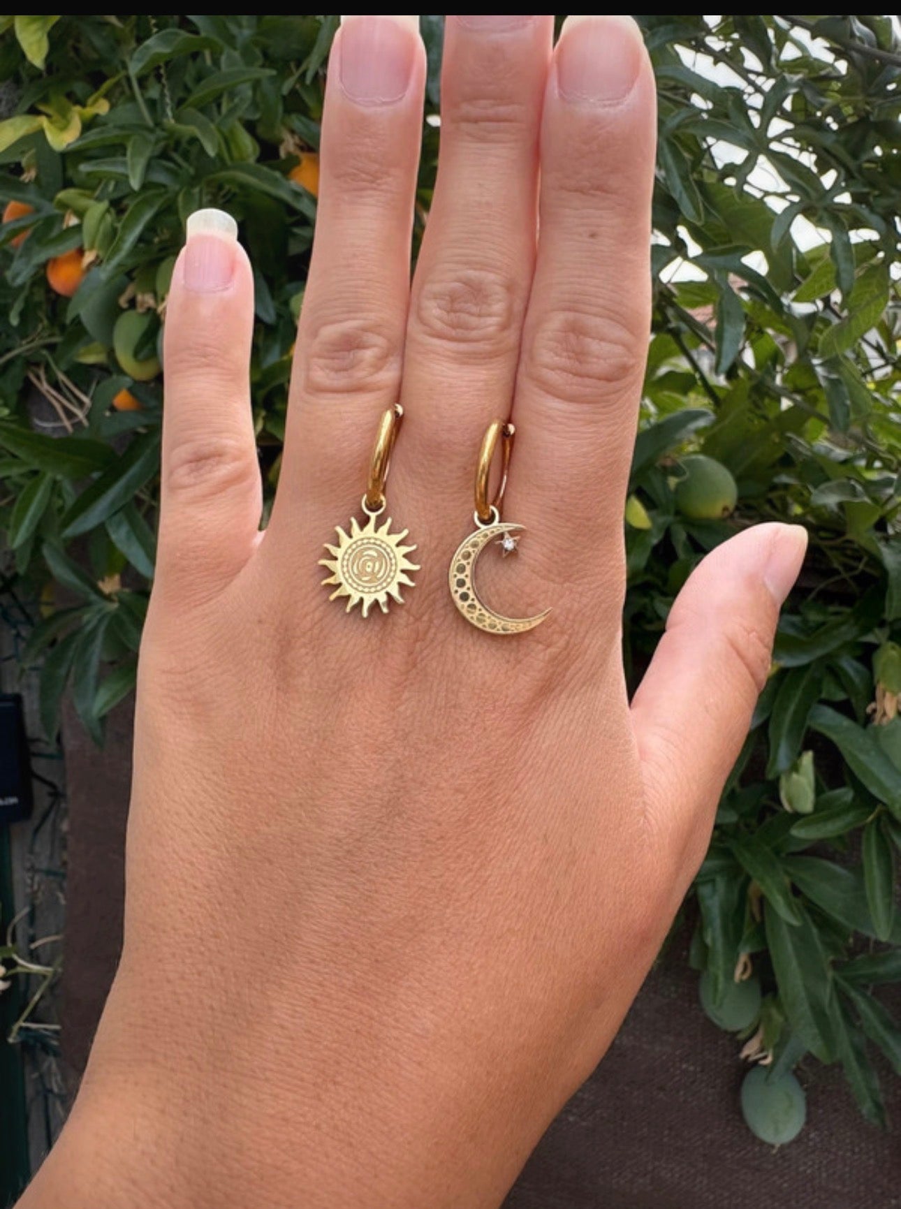 Paire de boucles d’oreilles Luna en acier inoxydable